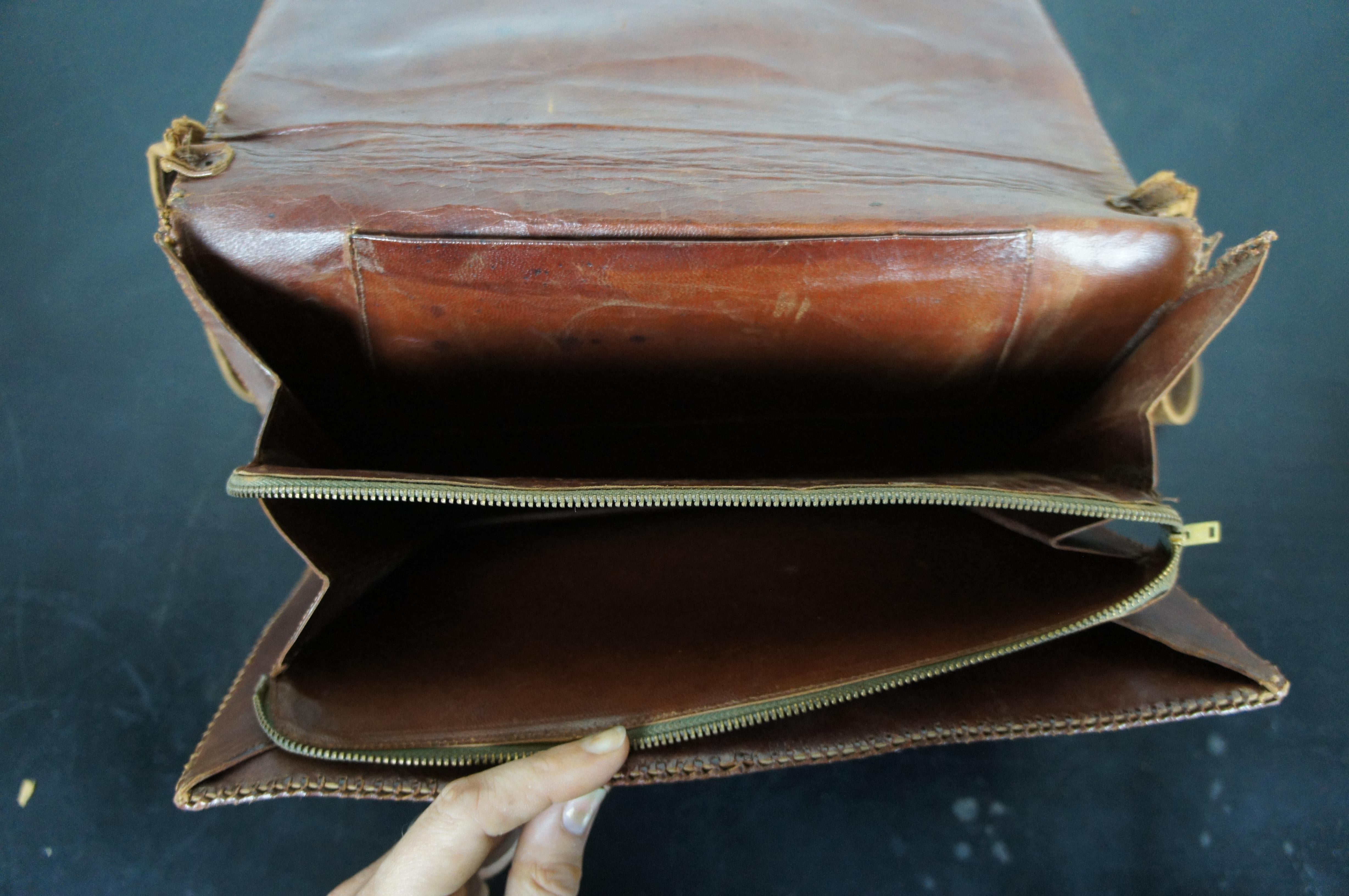 Antique Baby Alligator Leather Taxidermy Hand Purse Shoulder Bag Clutch 12