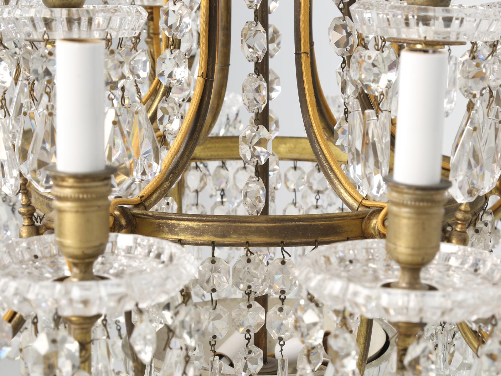 Antique Baccarat Bronze and Crystal Chandelier 3