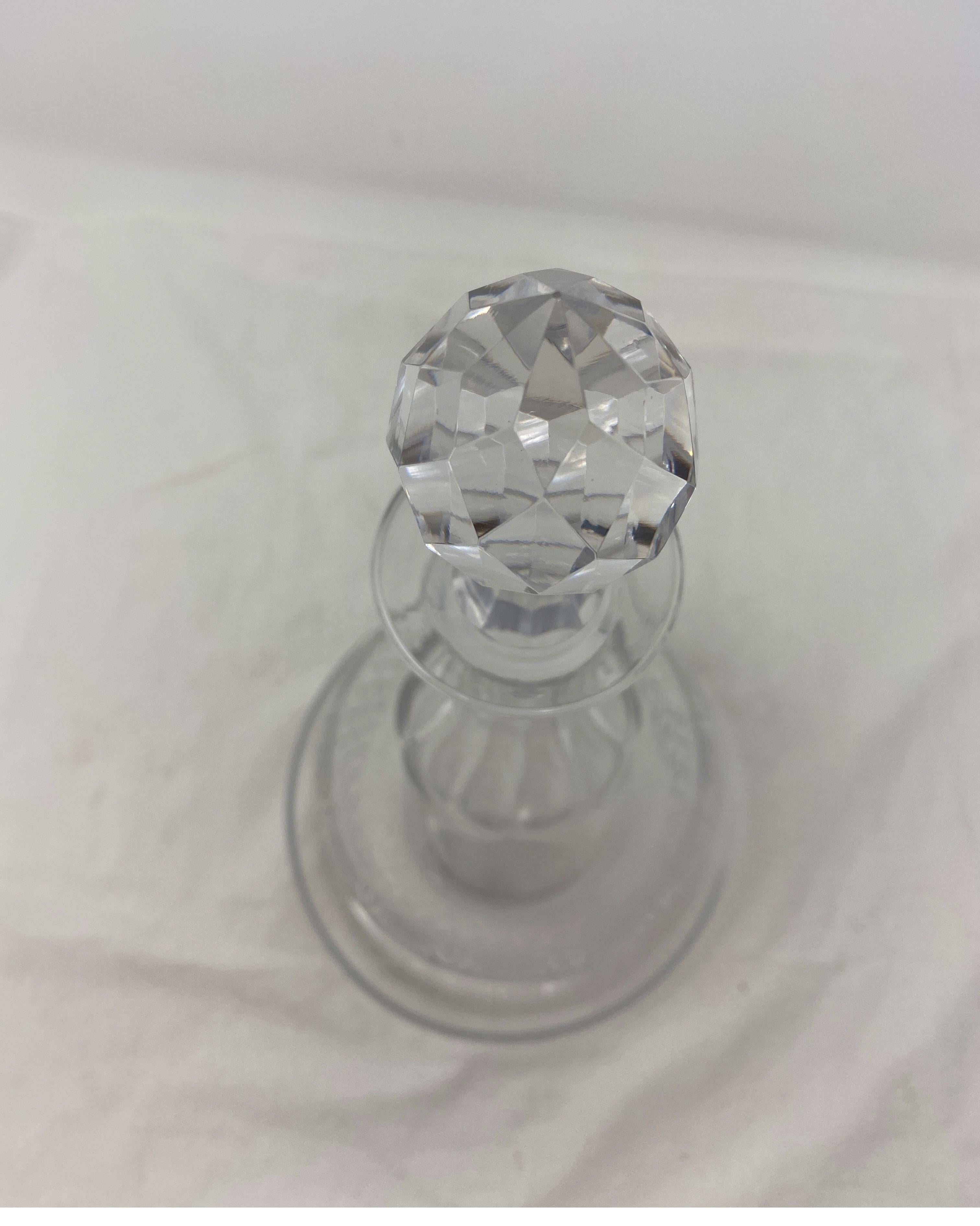 Antique Baccarat Carafe with Coaster In Good Condition For Sale In Houston, TX
