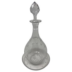 Carafe Baccarat antique avec sous-verre