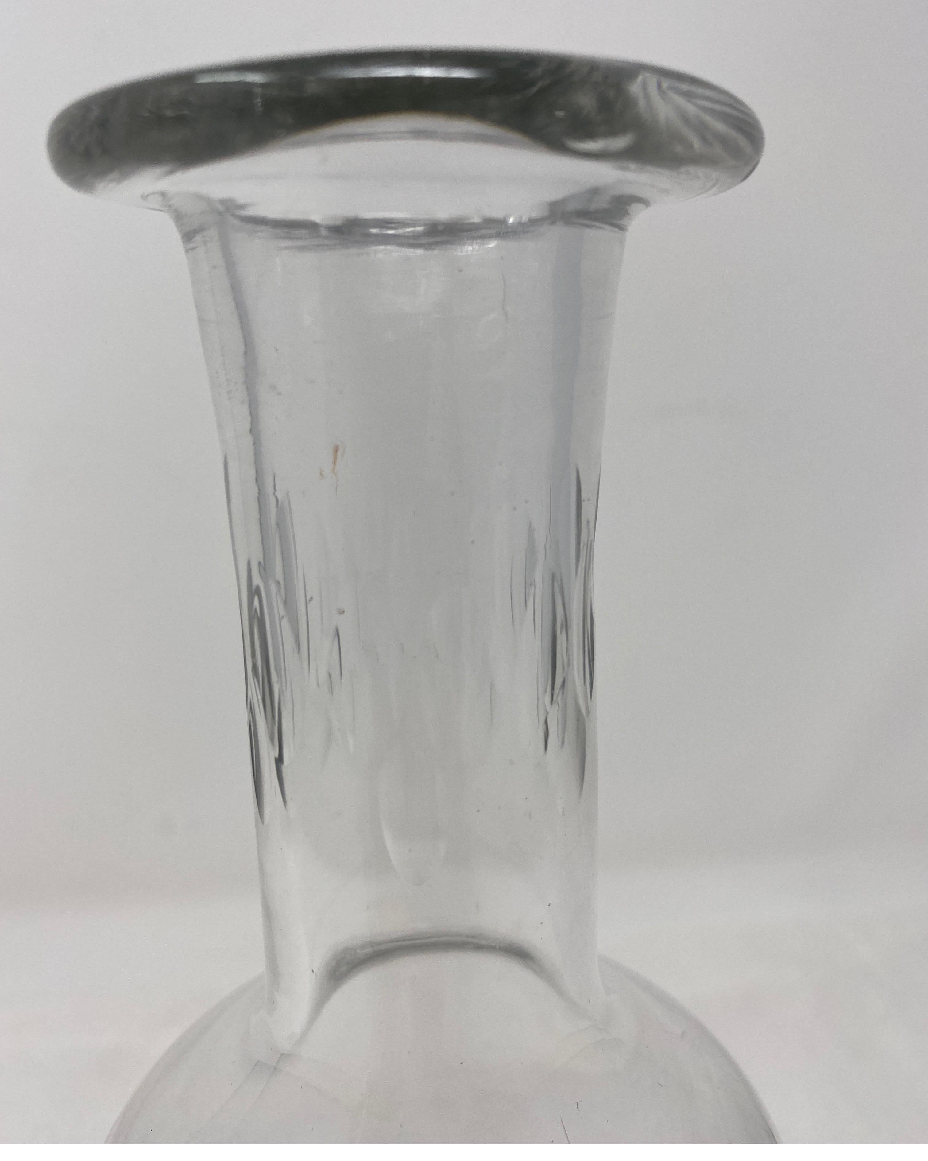 French Antique Baccarat Crystal Carafe with Stopper For Sale