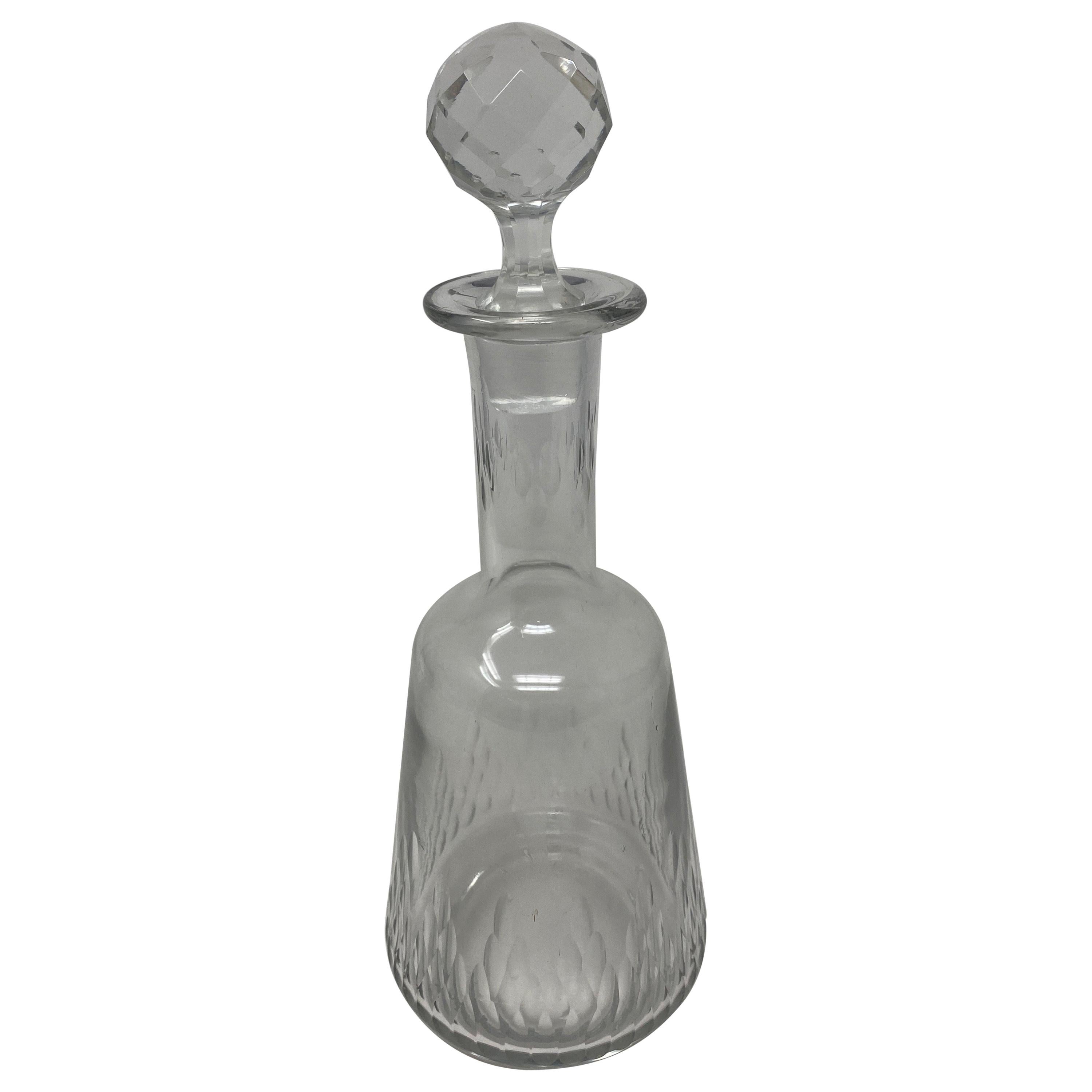 Antique Baccarat Crystal Carafe with Stopper For Sale