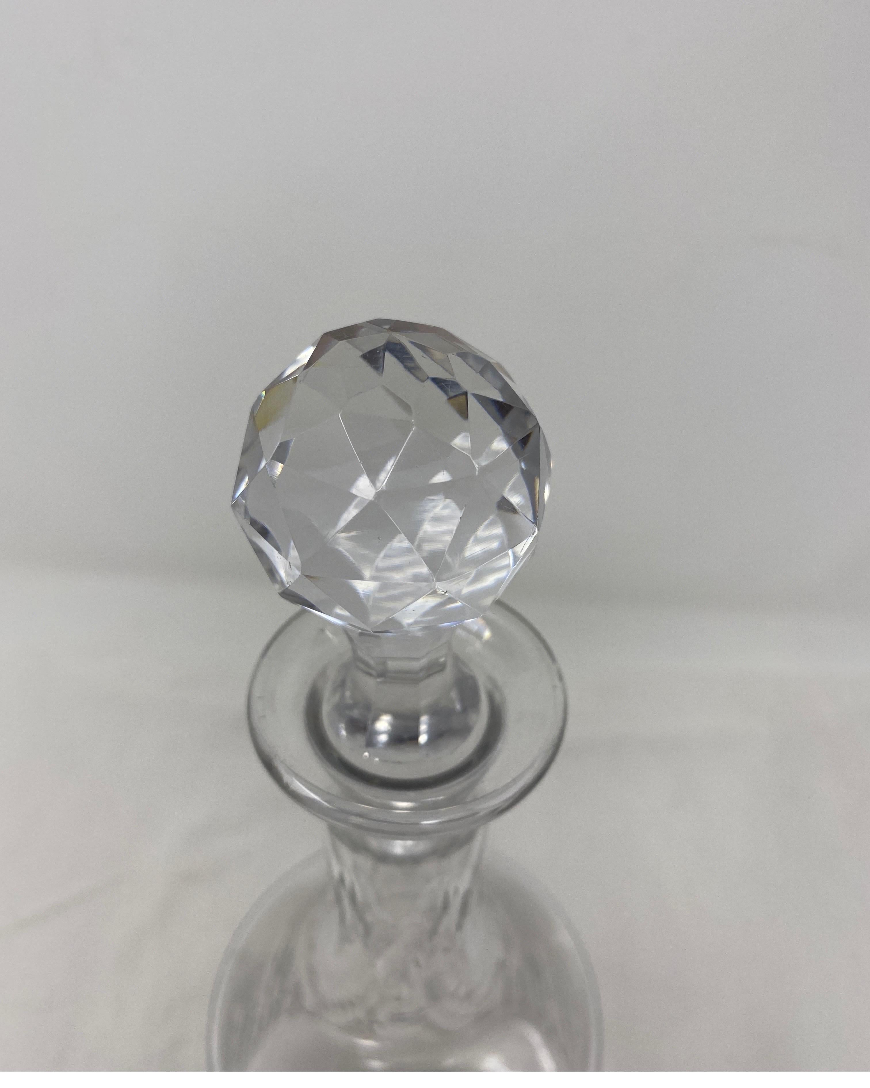 Antique Baccarat crystal decanter with stopper. 19th century.