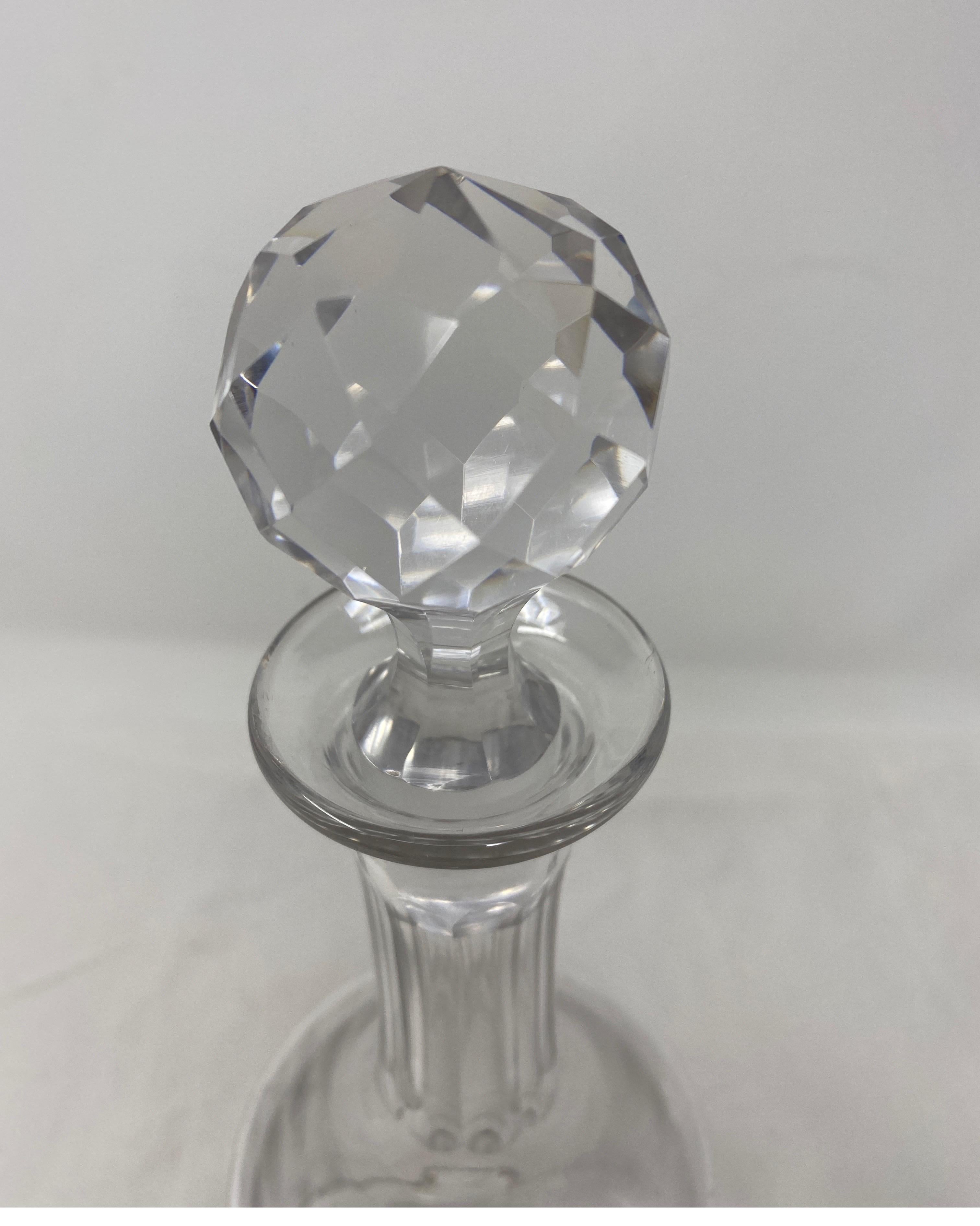 Antique Baccarat crystal decanter with stopper. 19th century.