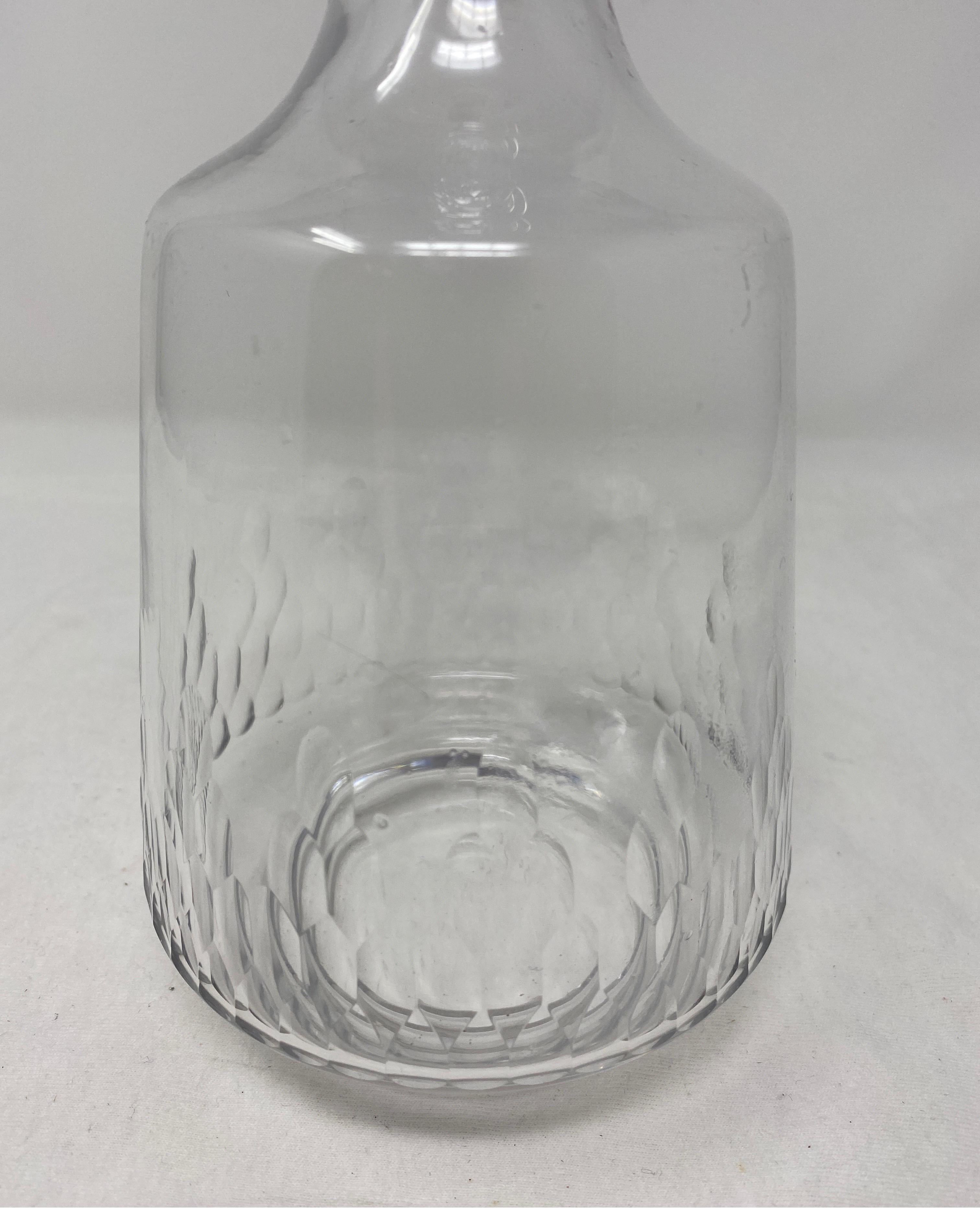 vintage crystal decanter with stopper