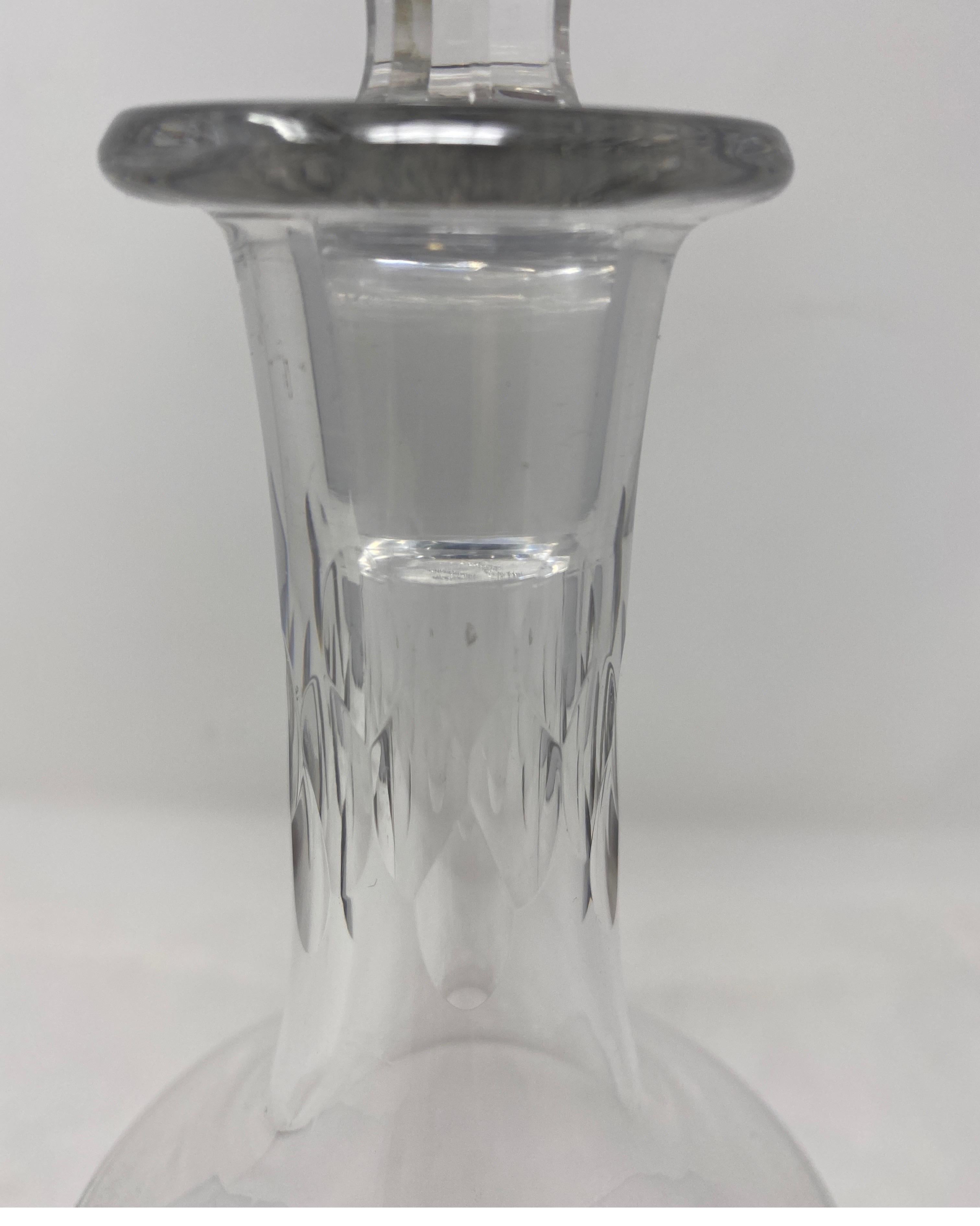 French Antique Baccarat Crystal Decanter with Stopper