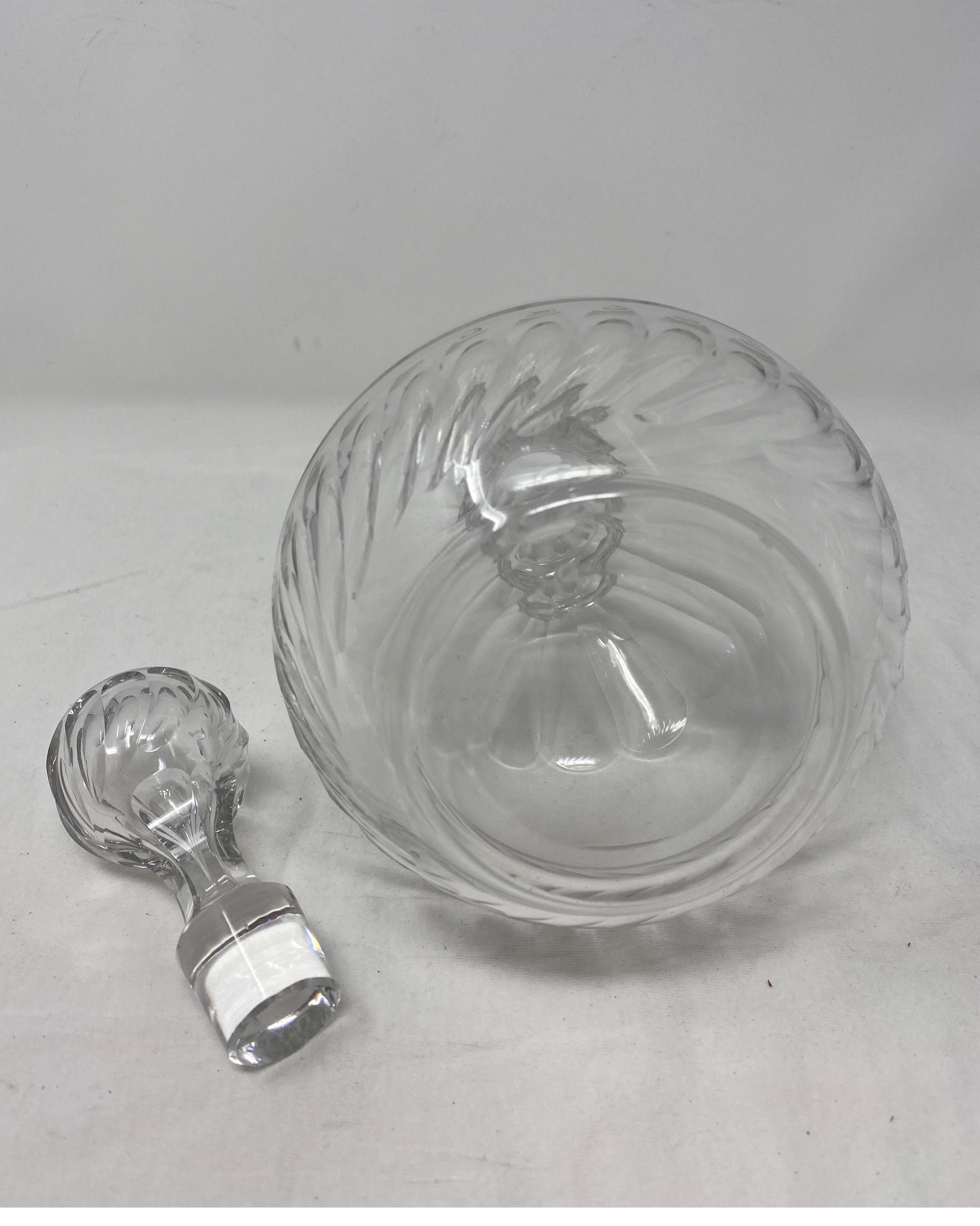 19th Century Antique Baccarat Crystal Decanter with Stopper For Sale