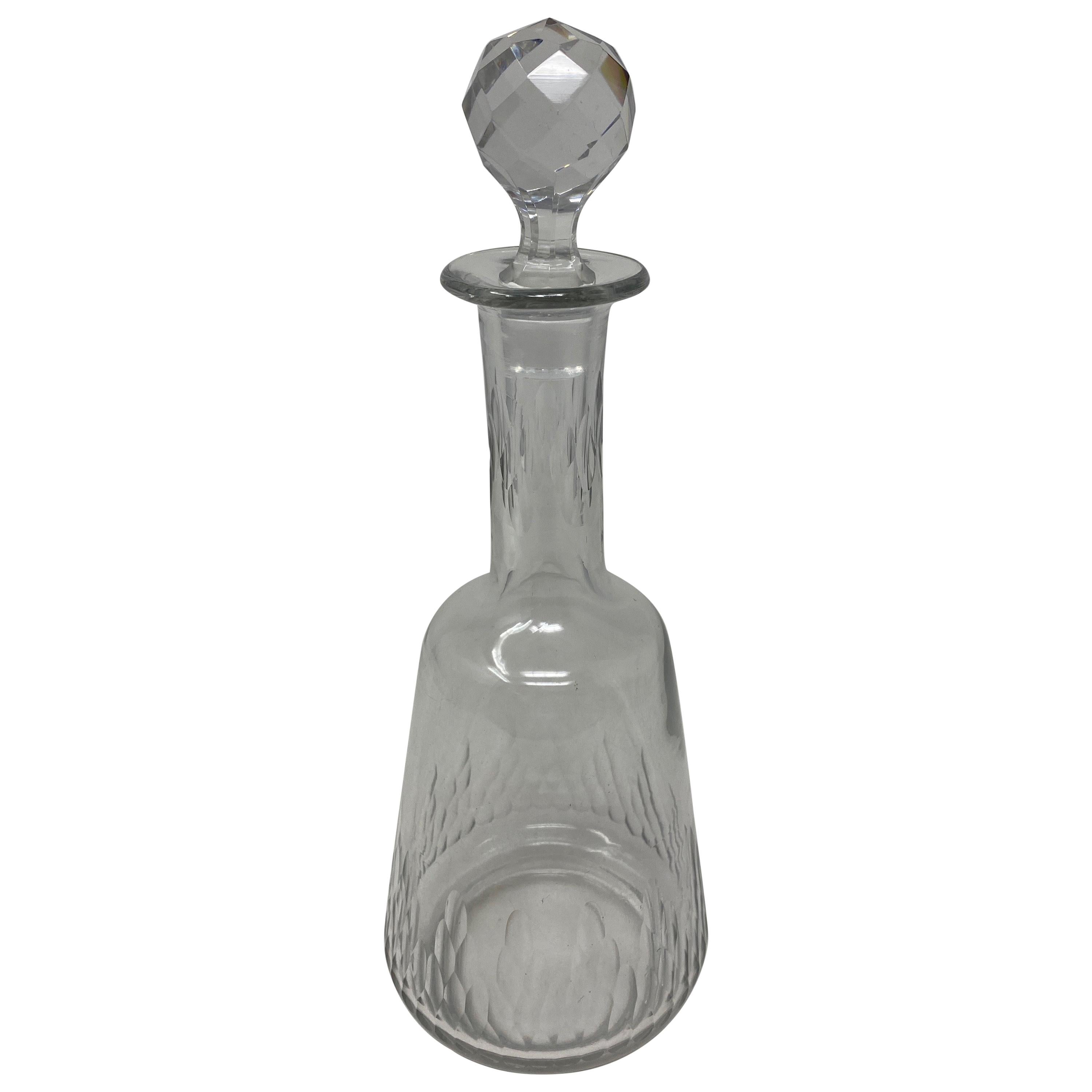Antique Baccarat Crystal Decanter with Stopper For Sale