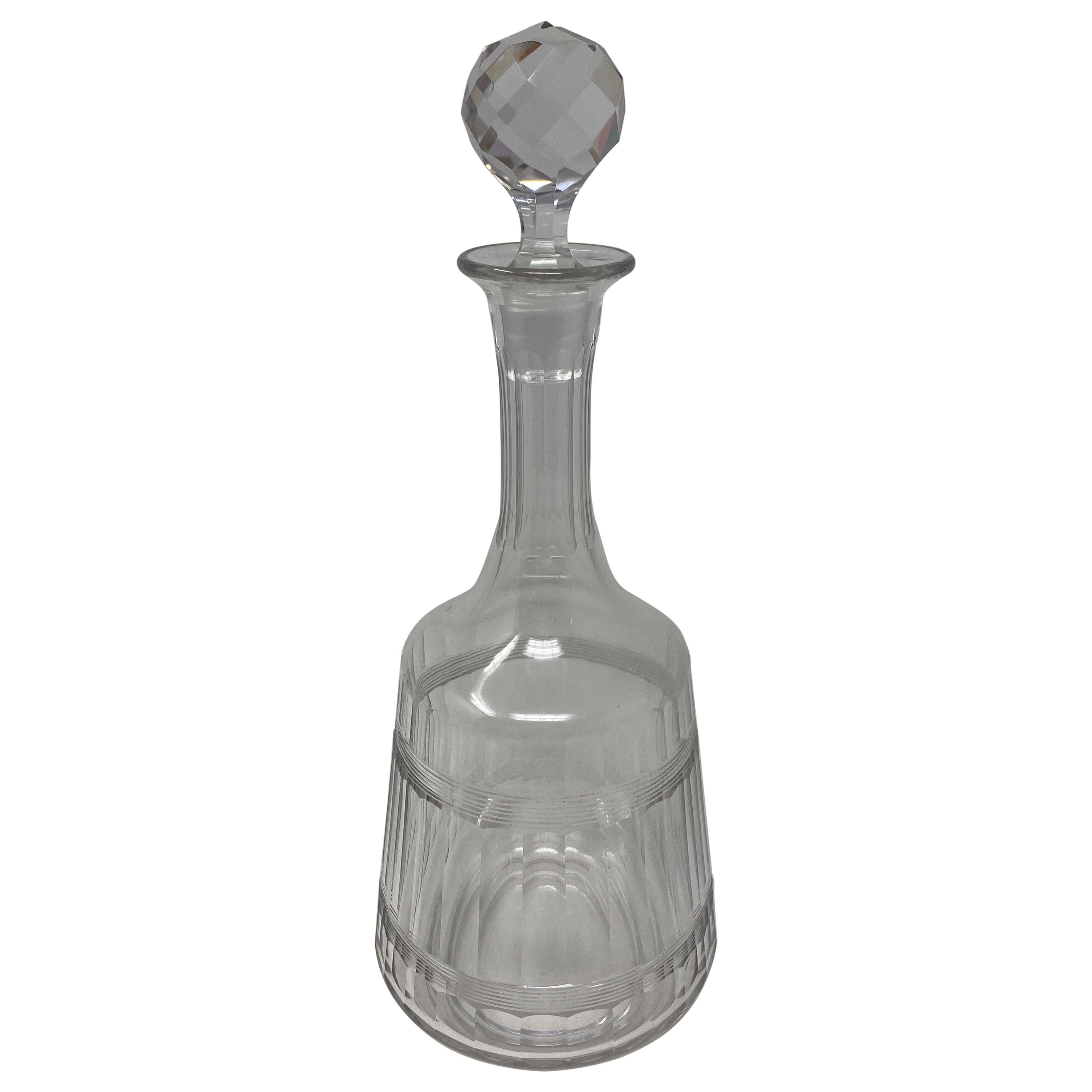 Antique Baccarat Crystal Decanter with Stopper