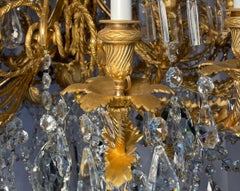 Antique Baccarat Crystal & Ormolu Chandelier circa 1890