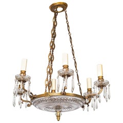 Antique Baccarat Diamond Cut Chandelier