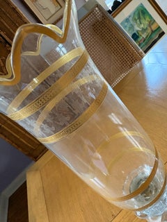 Antiguos candelabros de cristal de Baccarat y huracanes de cristal grabado