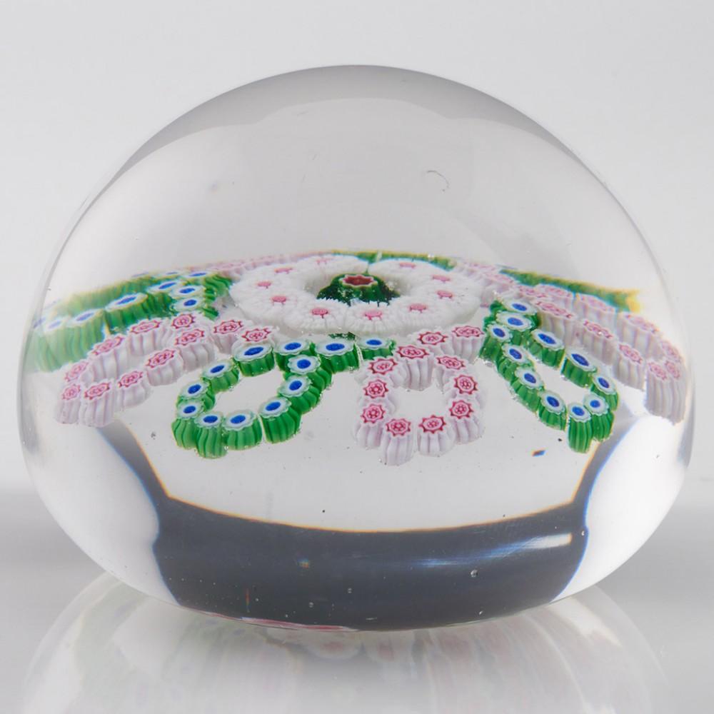 French Antique Baccarat Millefiori Garland Paperweight c1880 For Sale