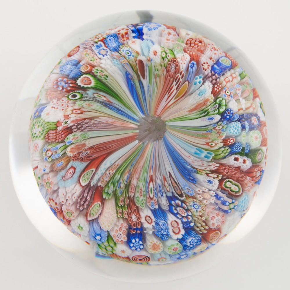 French Antique Baccarat Millefiori Gridel Chruch Paperweight For Sale