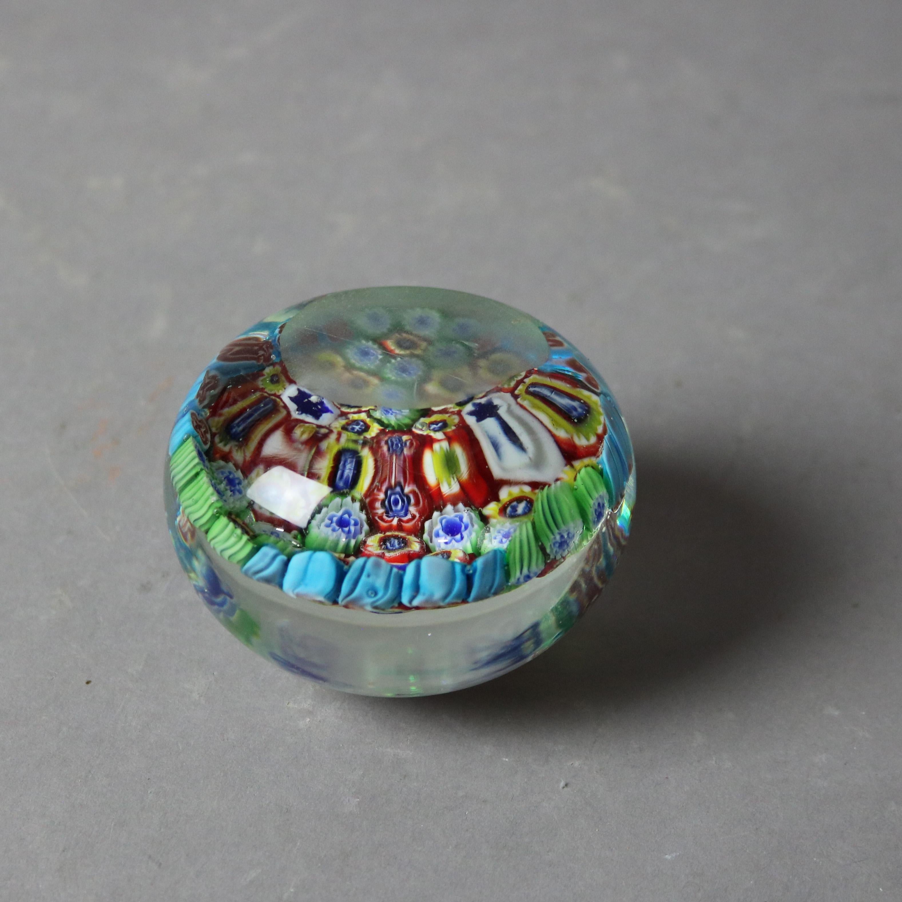 Antike Baccarat Schule Millefiori Glas Briefbeschwerer C1920 (20. Jahrhundert)