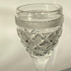 Antike Baccarat Satz von 12 Cordial Gläser von St. Anne Fabrik, Voneche, 1810.