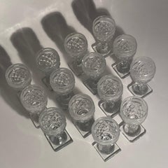 Antiguo Juego de 12 Copas de Vino Baccarat de la Fábrica Sainte Anne, Voneche, 1810.