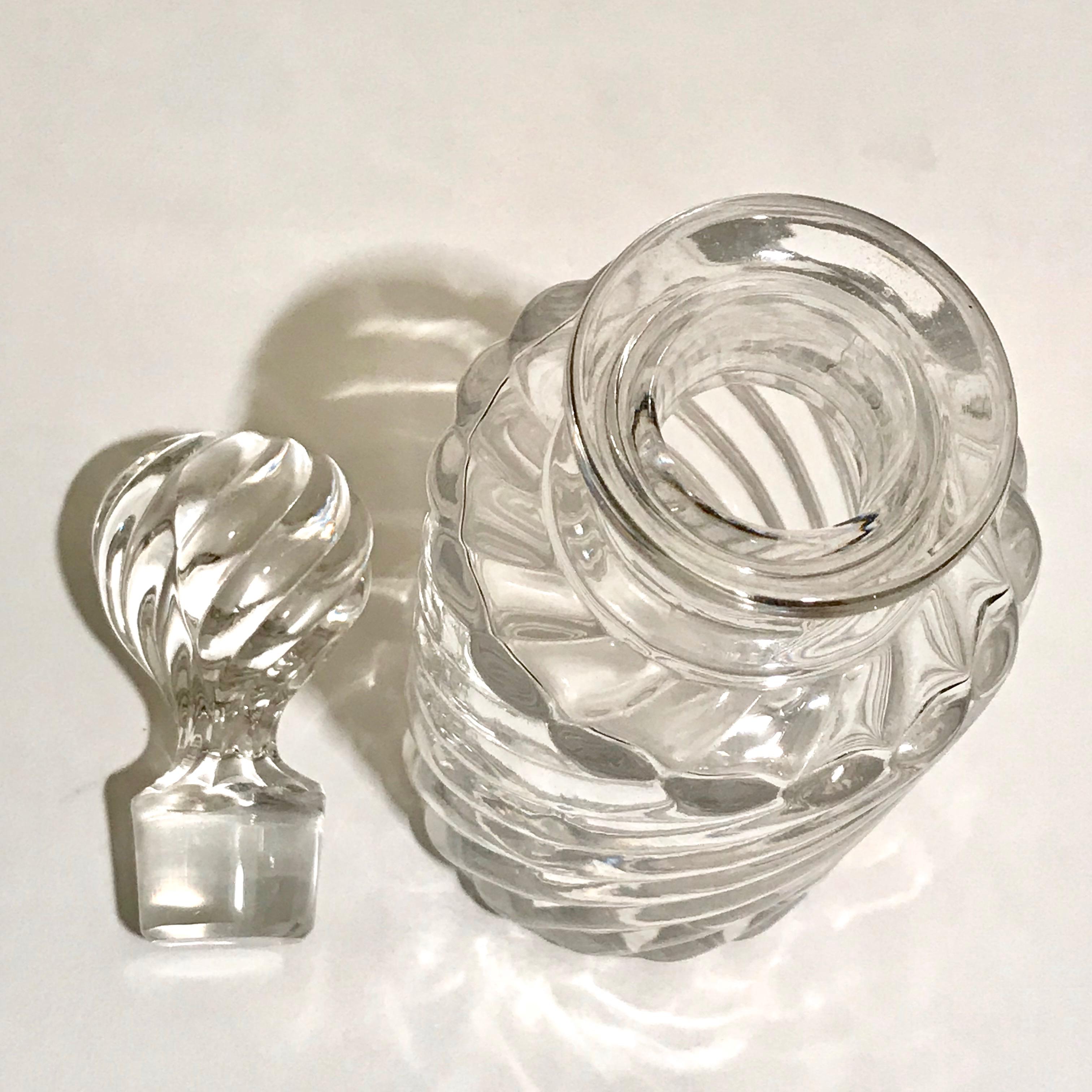 Baccarat Swirl Pattern Perfume Bottle For Sale 1