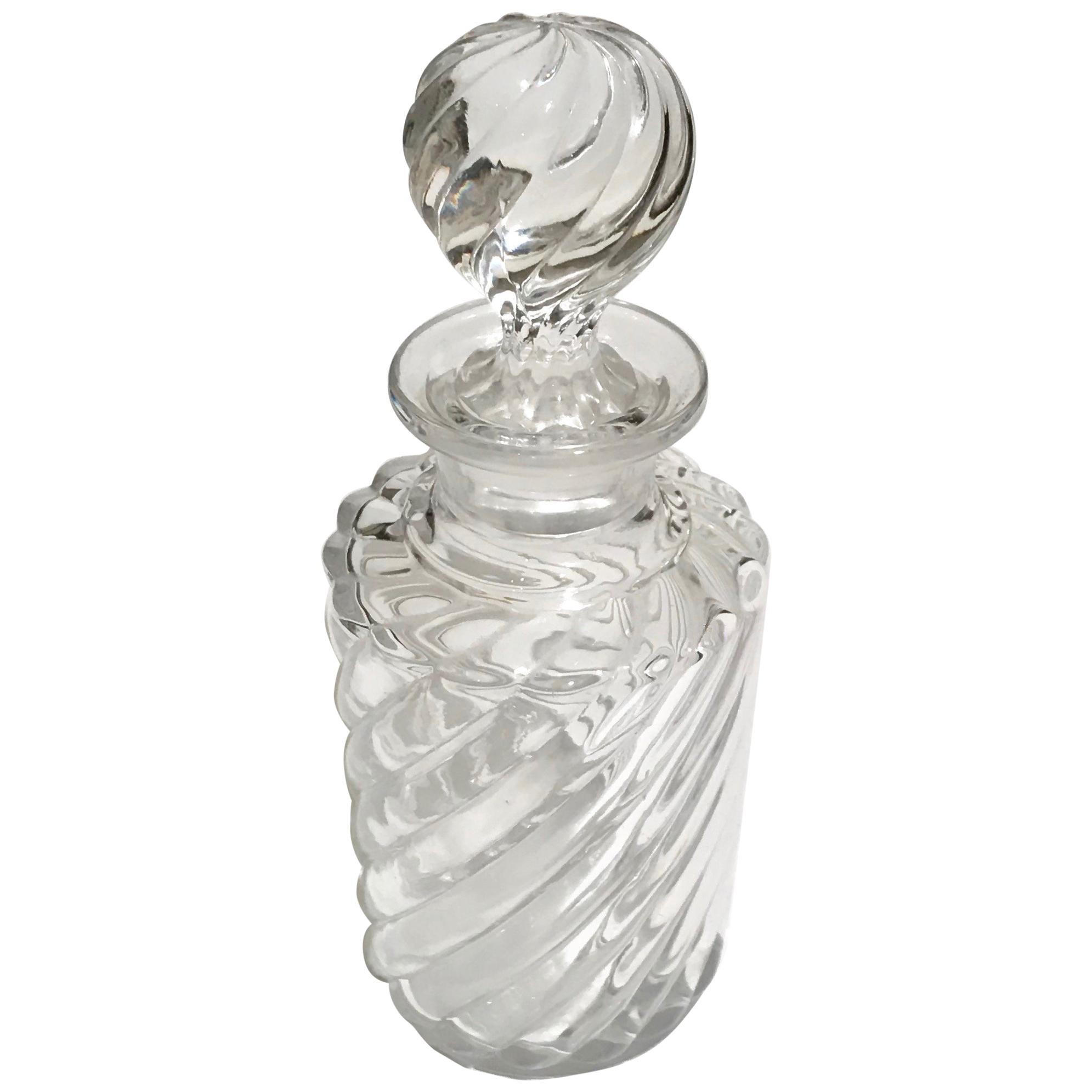 Baccarat Swirl Pattern Perfume Bottle For Sale