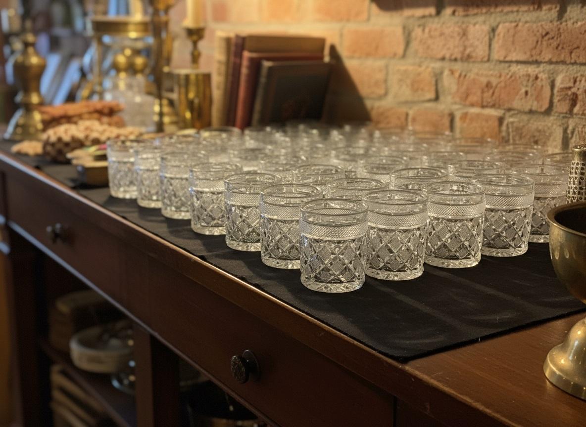 Antike Baccarat Bechergläser aus der Manufaktur Sainte Anne in Voneche, ca. 1810. im Angebot 3