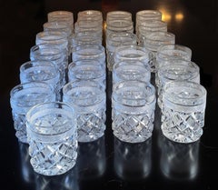 Antike Baccarat Bechergläser aus der Manufaktur Sainte Anne in Voneche, ca. 1810.