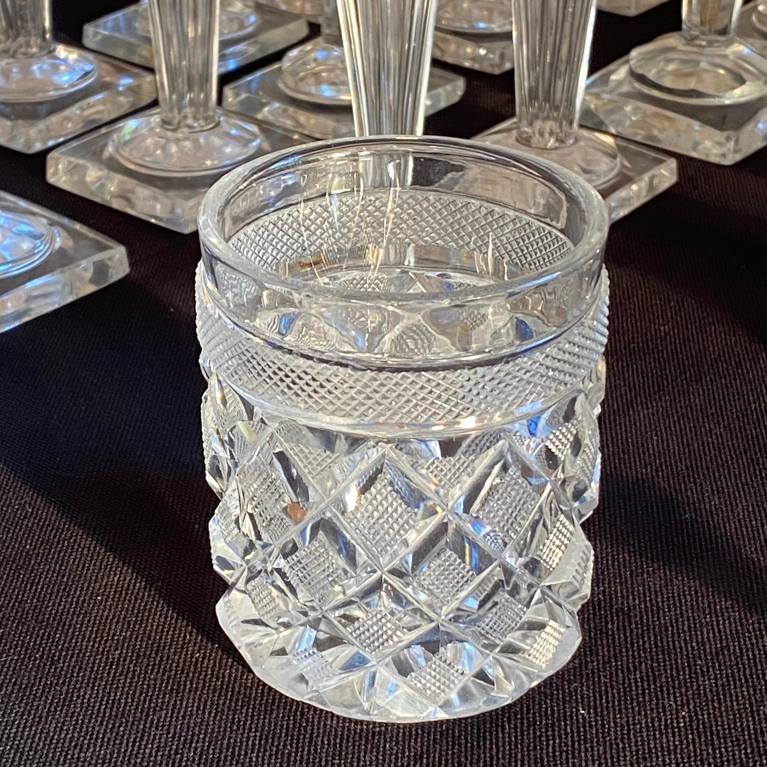 Antike Baccarat Bechergläser aus der Manufaktur Sainte Anne in Voneche, ca. 1810. (Empire) im Angebot