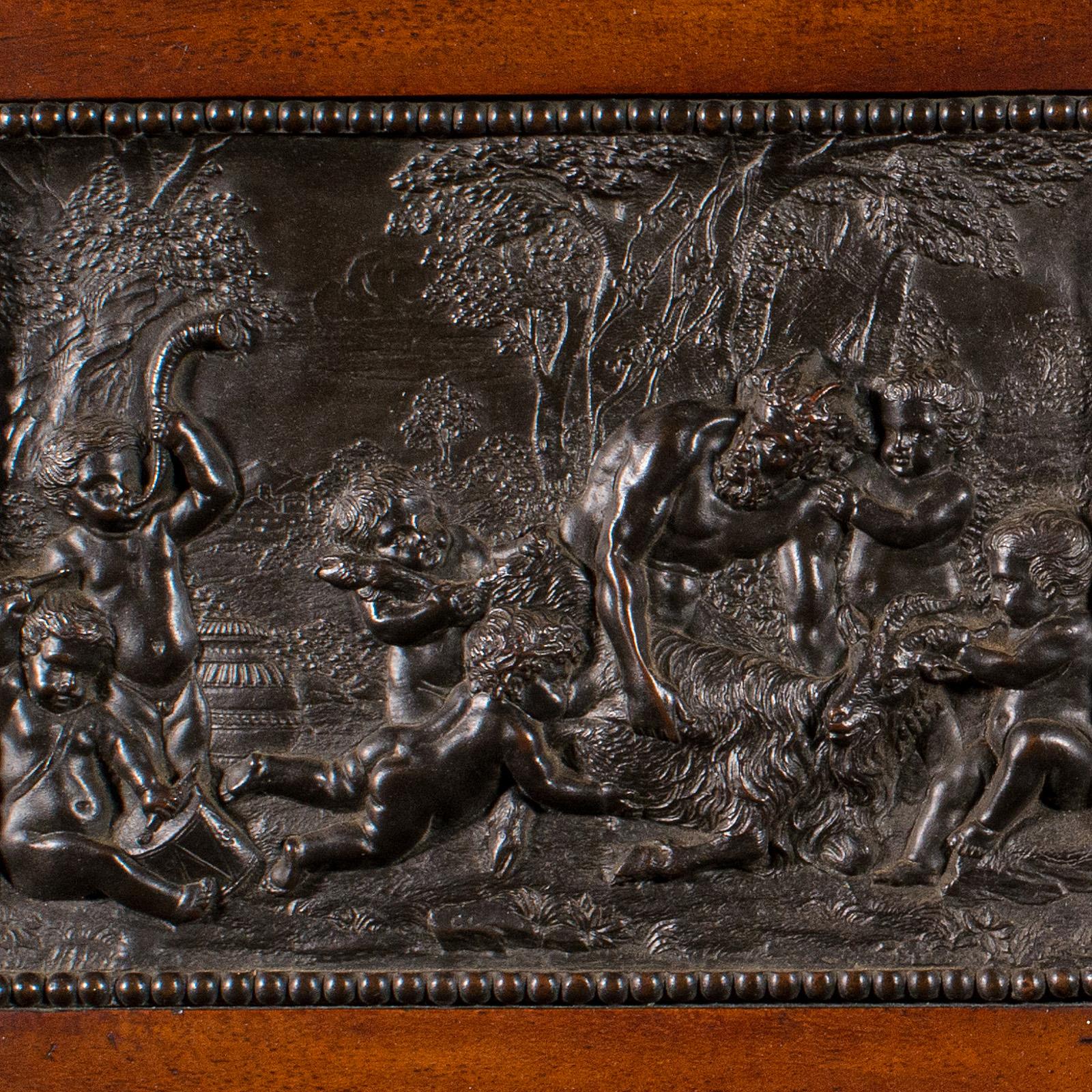 Antique Bacchanalian Frieze, Italian, Bronze, Grand Tour, Victorian, circa 1850 For Sale 1