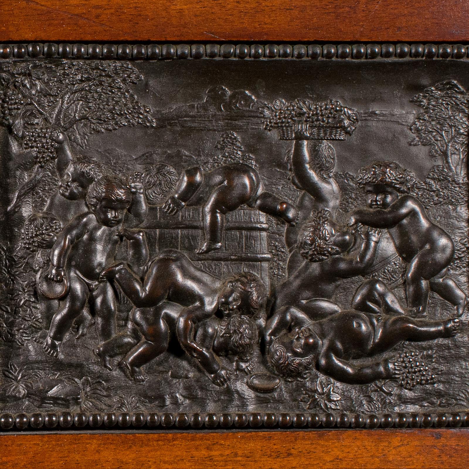 Antique Bacchanalian Frieze, Italian, Bronze, Grand Tour, Victorian, circa 1850 For Sale 2