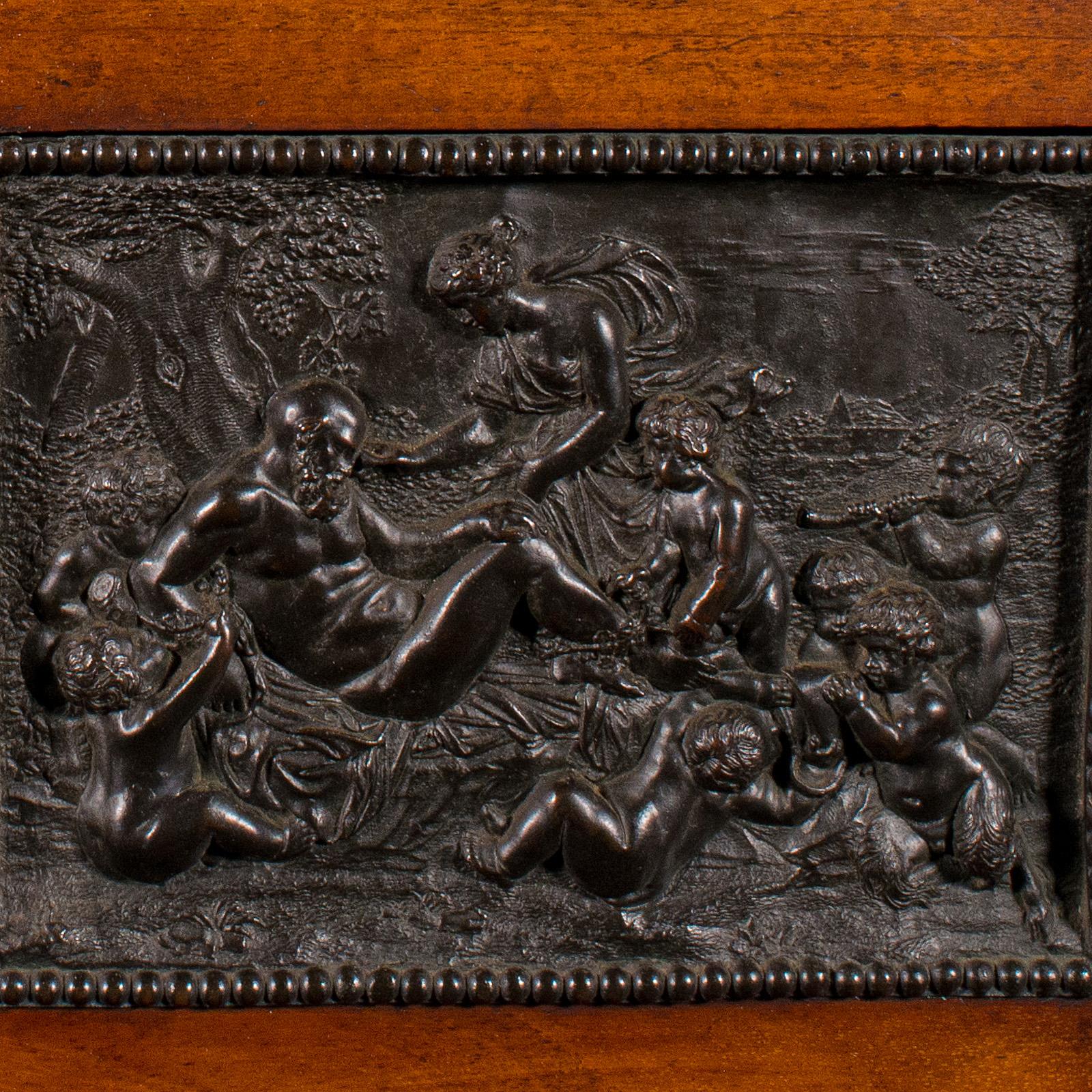 Antique Bacchanalian Frieze, Italian, Bronze, Grand Tour, Victorian, circa 1850 For Sale 4