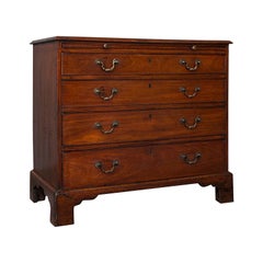 Antique Bachelor's Chest of Drawers, English, Flame Mahogany, Georgian, C.1780