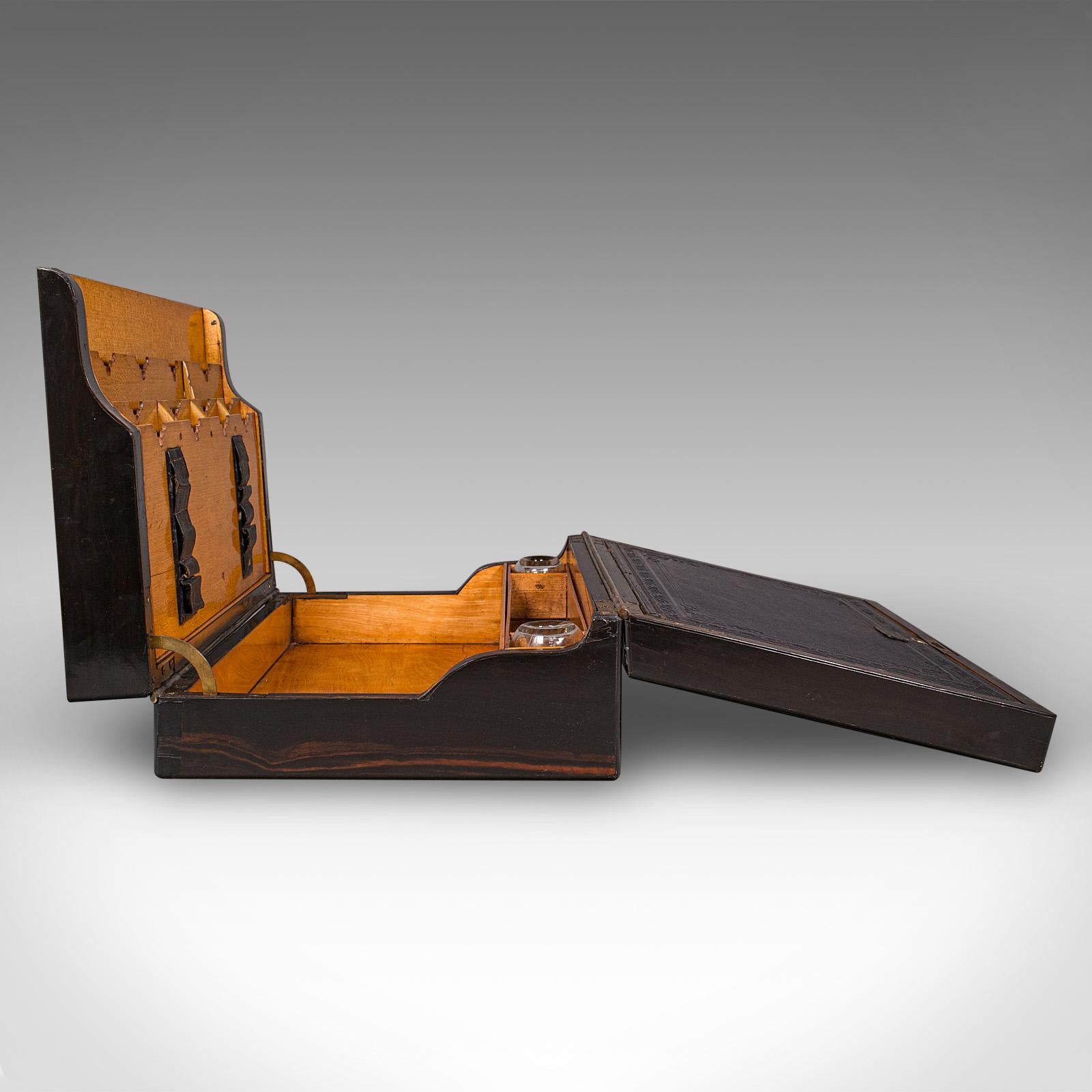 Antique Bachelor's Writing Slope, English, Correspondence Box, Regency, C.1830 For Sale 2