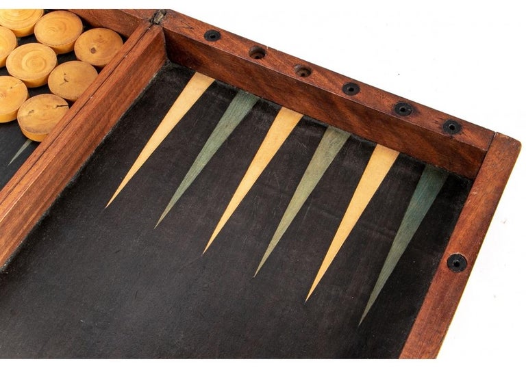 Antique Backgammon and Checkers Games Box at 1stDibs backgammon