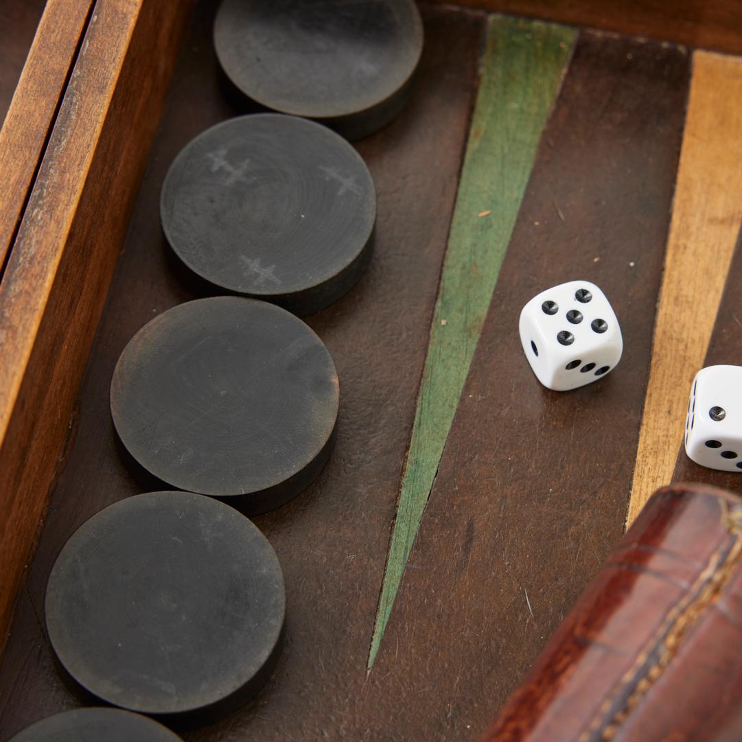 Antique Backgammon and Chess Set, circa 1900 In Good Condition In New York, NY