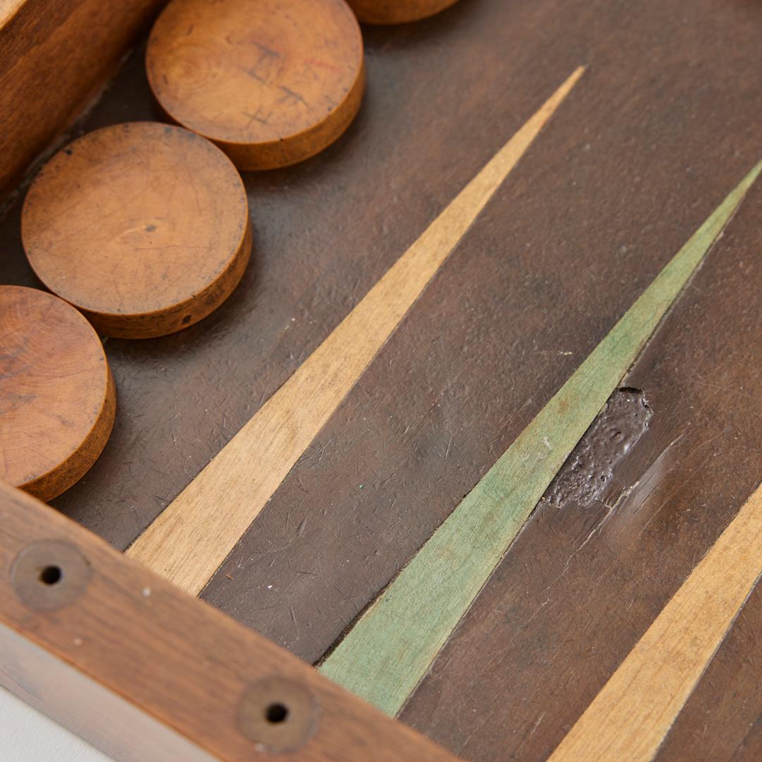 Early 20th Century Antique Backgammon and Chess Set, circa 1900