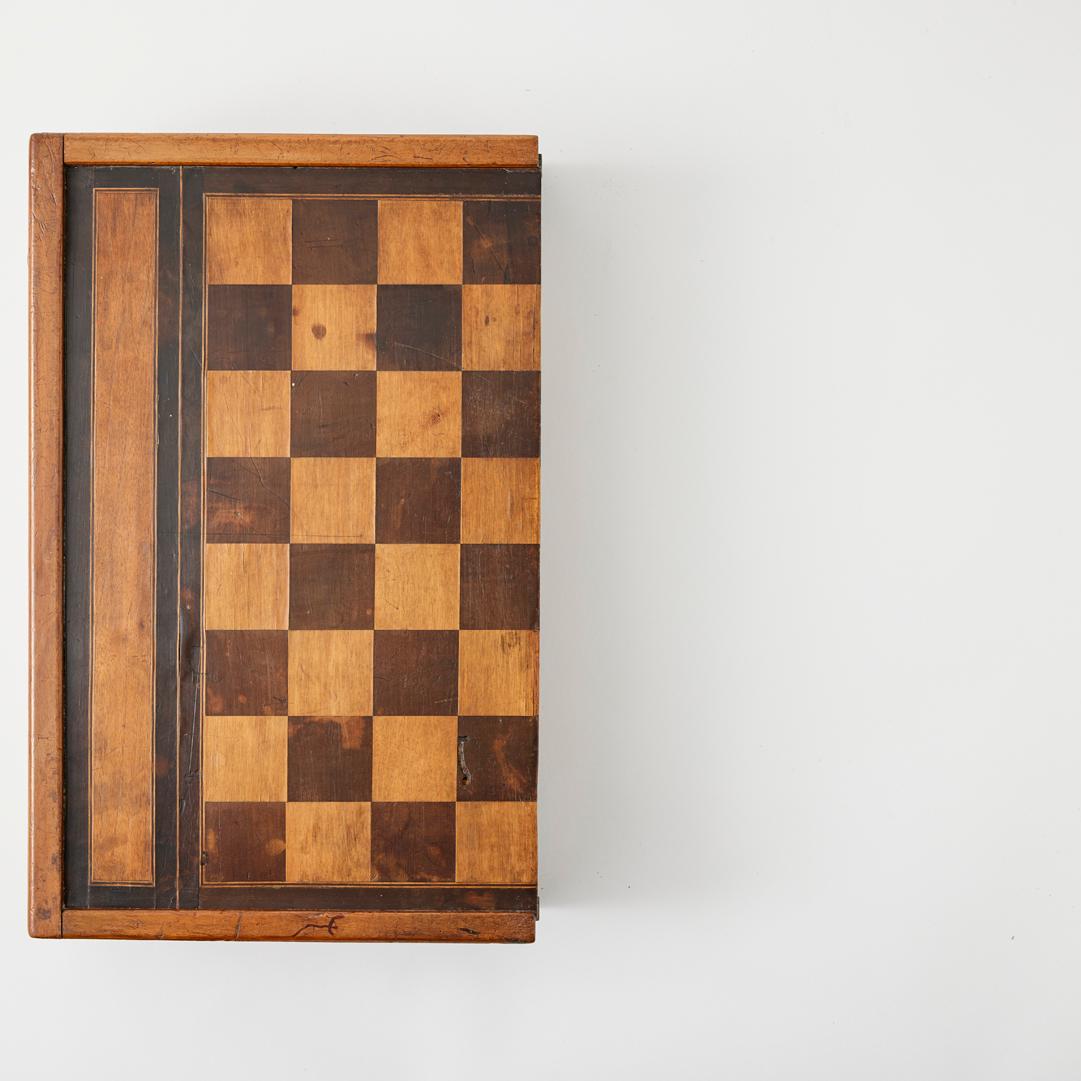Antique Backgammon and Chess Set, circa 1900 1