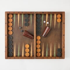 Antique Backgammon and Chess Set, circa 1900