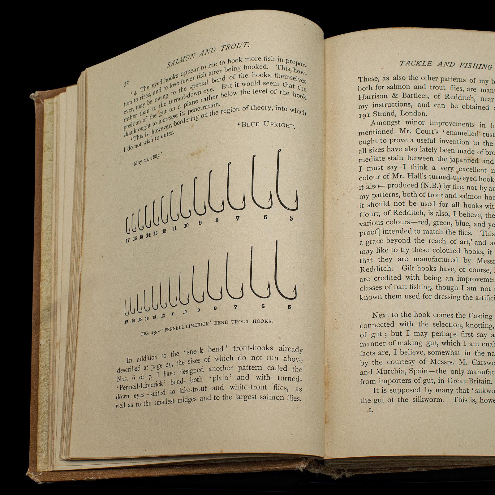 Antikes Badminton-Bibliotheksbuch, Fischen, Referenz, Englisch, Sport Interesse (19. Jahrhundert) im Angebot