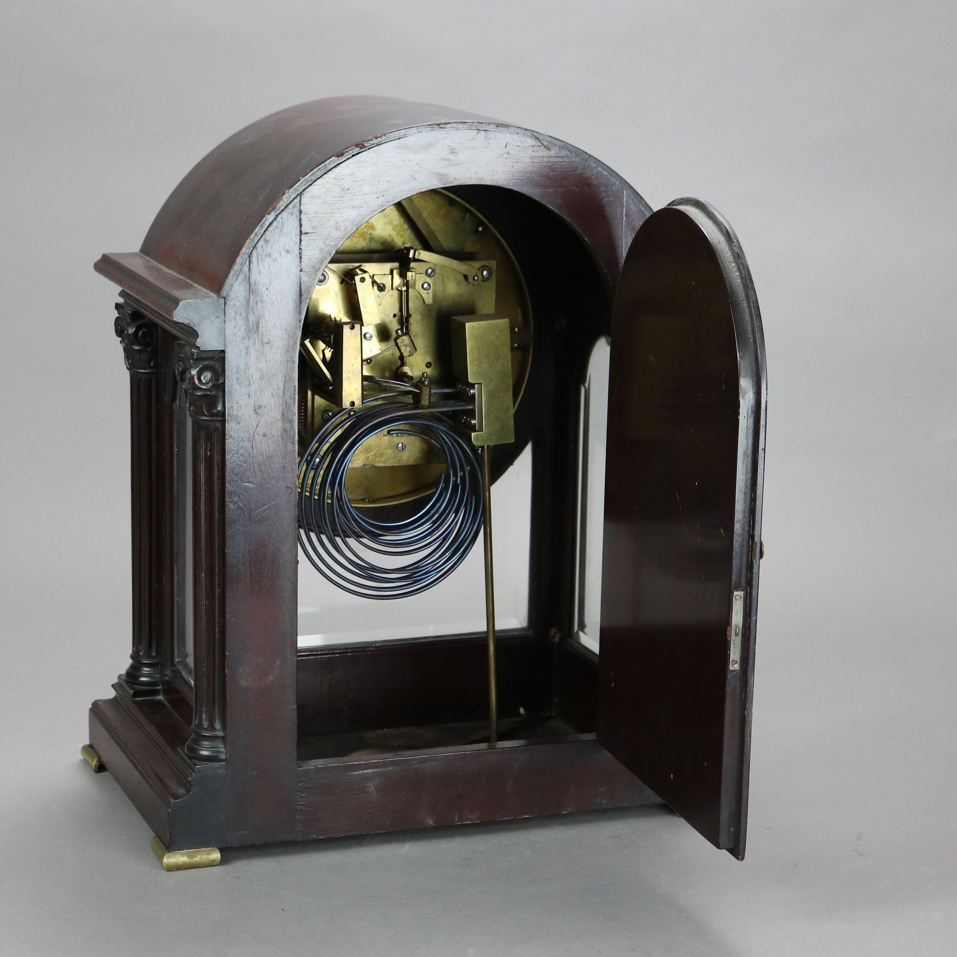 Antique Bailey, Banks and Biddle Neoclassical Mahogany Bracket Clock C1910 For Sale 7