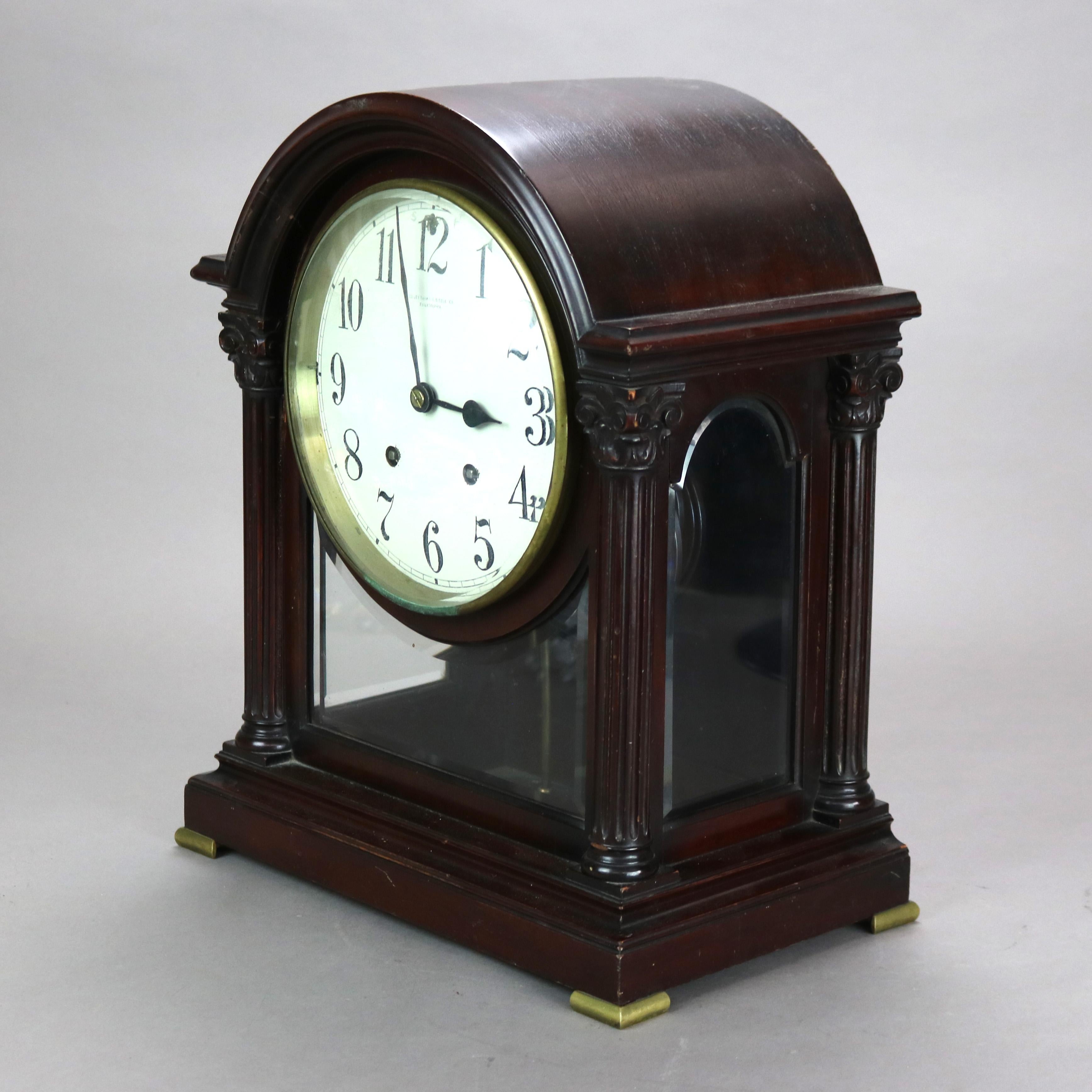 Antique Bailey, Banks and Biddle Neoclassical Mahogany Bracket Clock C1910


Measures- 16