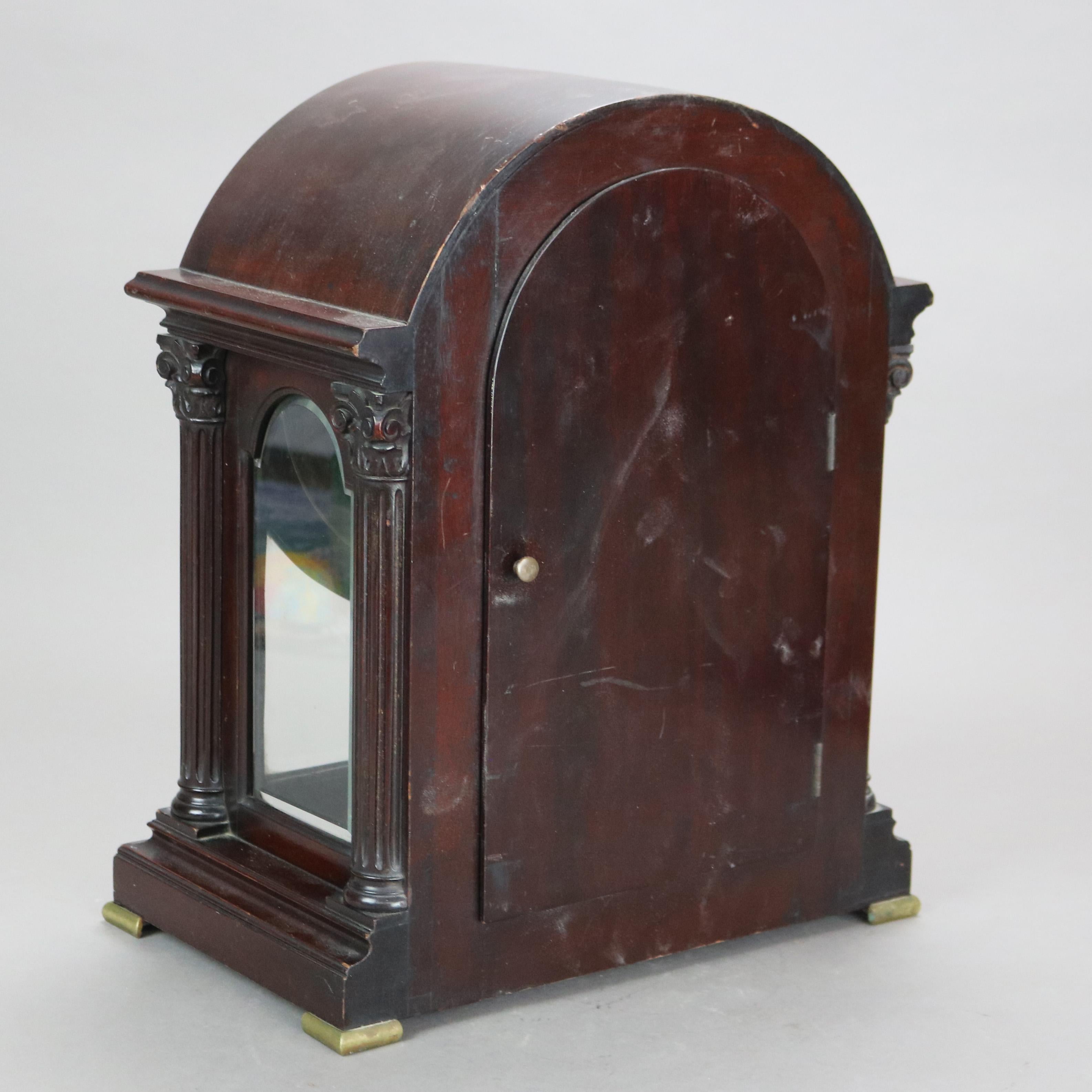 Antique Bailey, Banks and Biddle Neoclassical Mahogany Bracket Clock C1910 For Sale 4