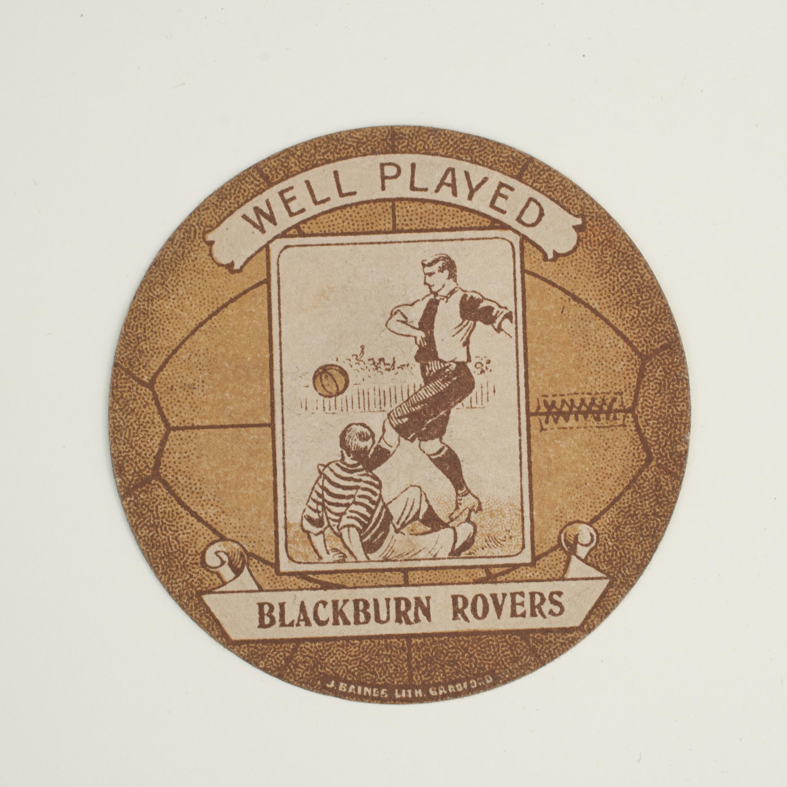 Sporting Art Antique Baines Football Trade Card, Blackburn Rovers For Sale