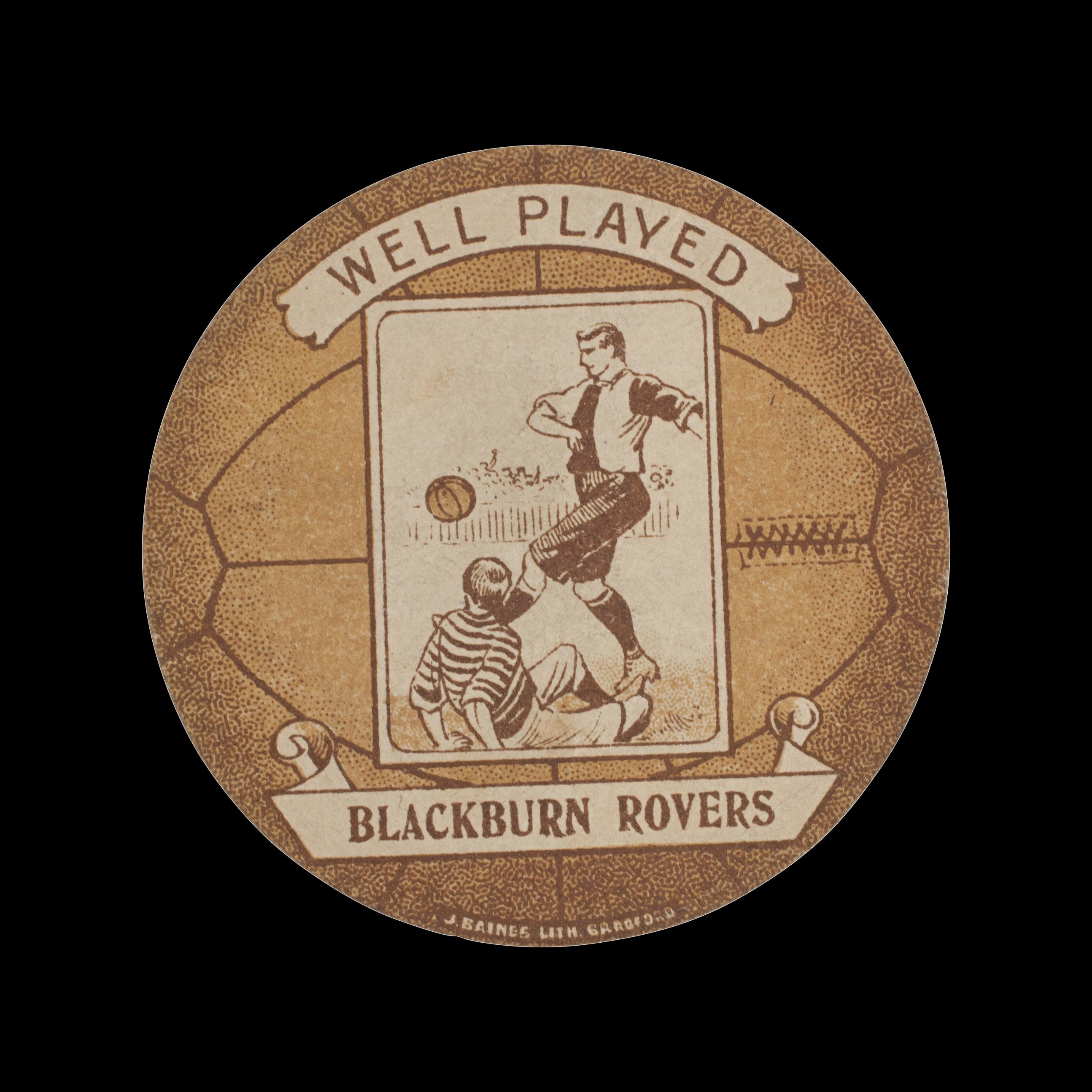 British Antique Baines Football Trade Card, Blackburn Rovers For Sale