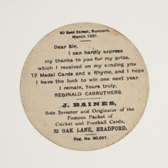 Antique Baines Football Trade Card, Third Lanark