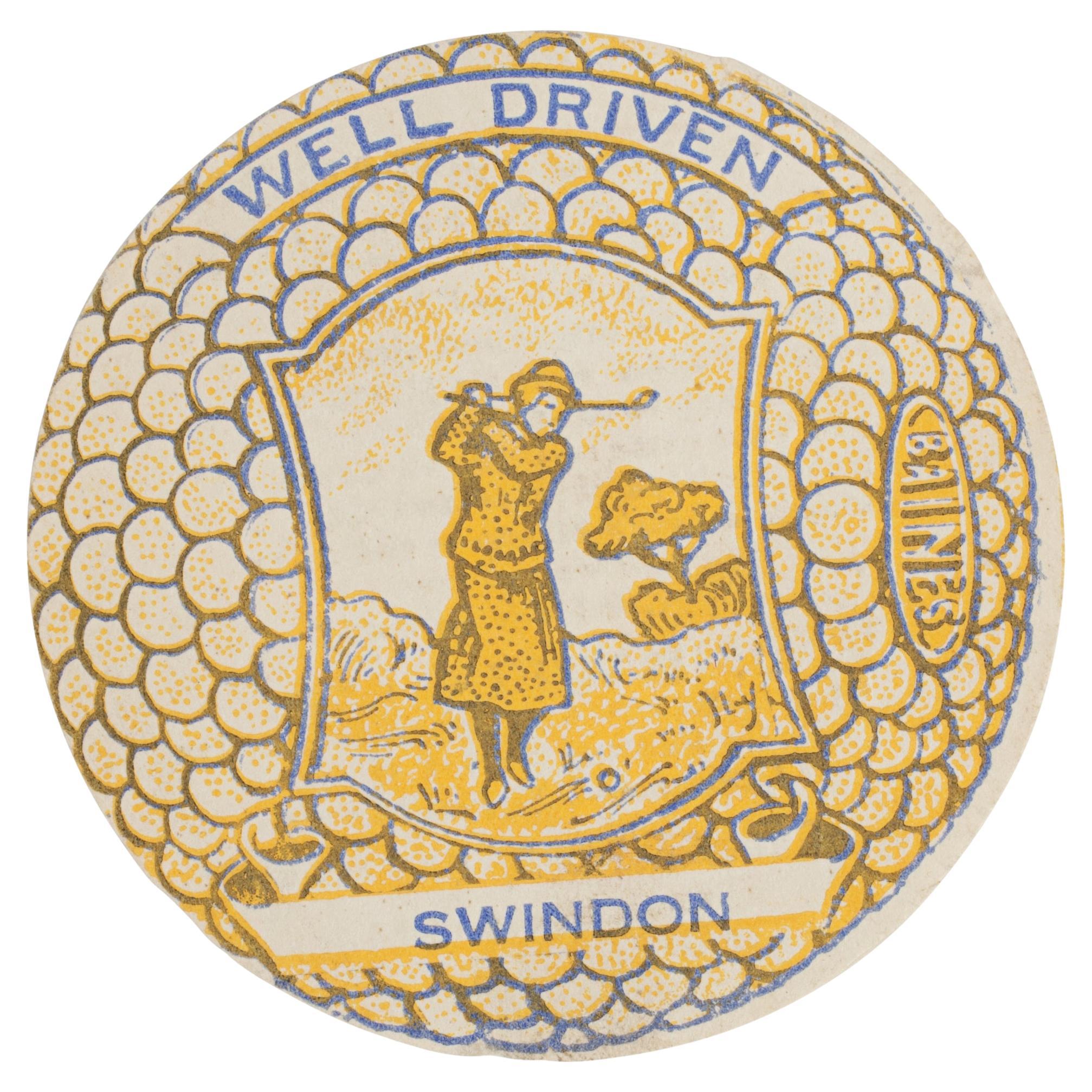 Antique Baines Golf Trade Card, Swindon