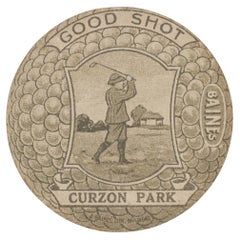 Antique, Baines Golfing Trade Card, Curzon Park
