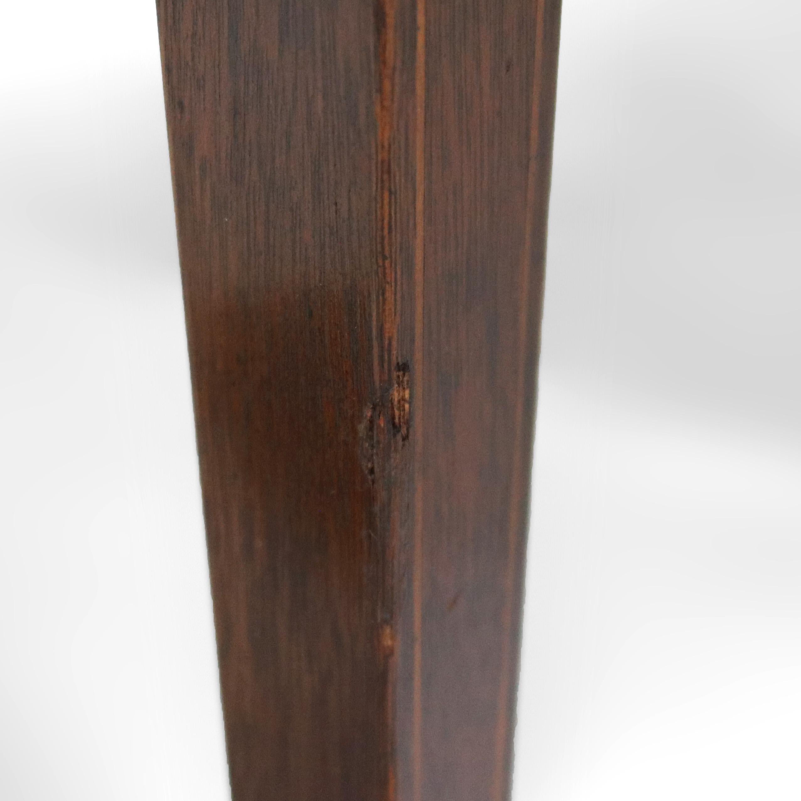 Buffet ancien de style Hepplewhite en acajou avec bandes et cheminée en laiton en vente 15