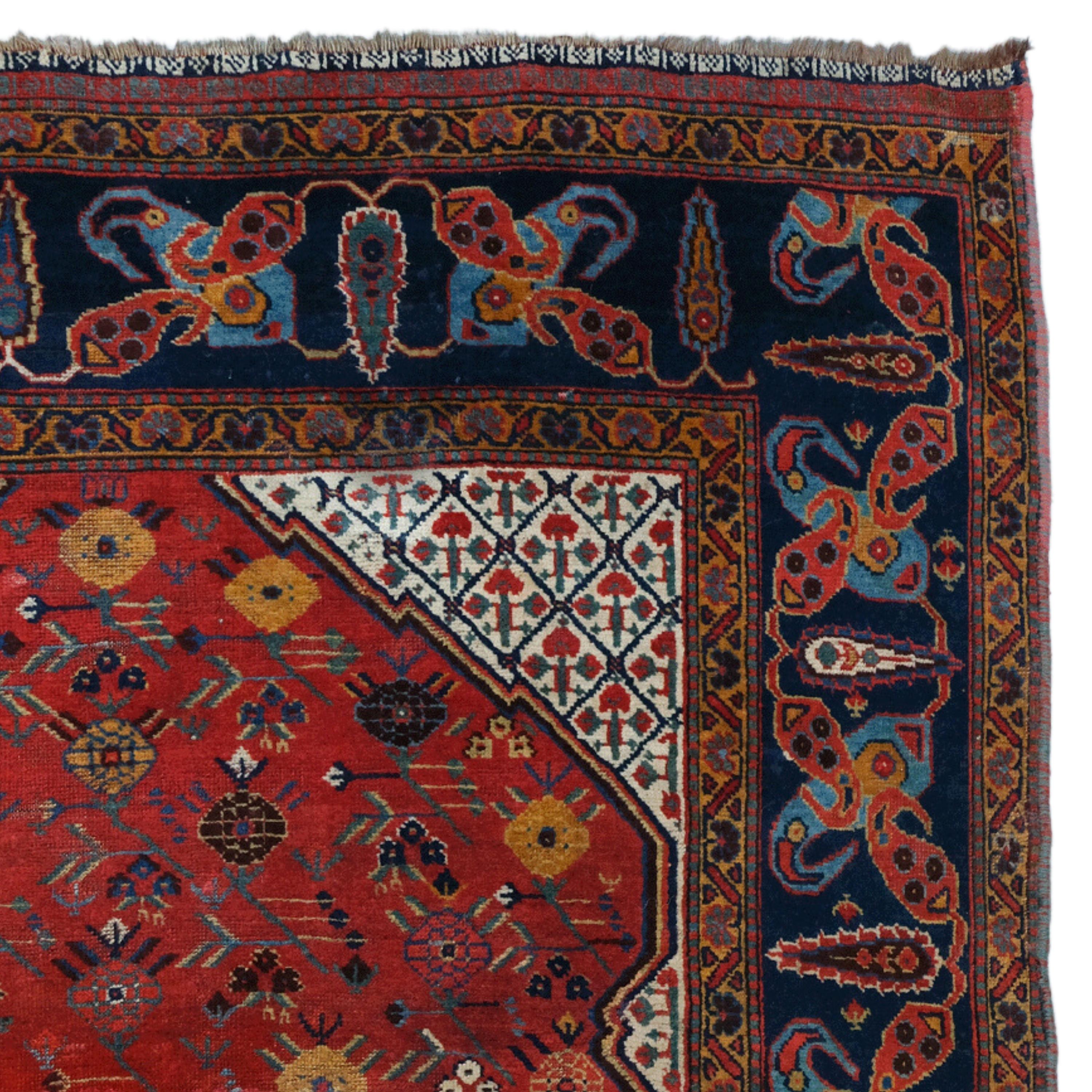 Antiker Bakhsaish-Teppich - 19. Jahrhundert Antiker Bakhsaish-Teppich, antiker türkischer Teppich im Zustand „Gut“ im Angebot in Sultanahmet, 34