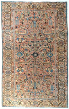 Antique Bakhsayesh Rug, Hand-Knotted Wool, Geometric