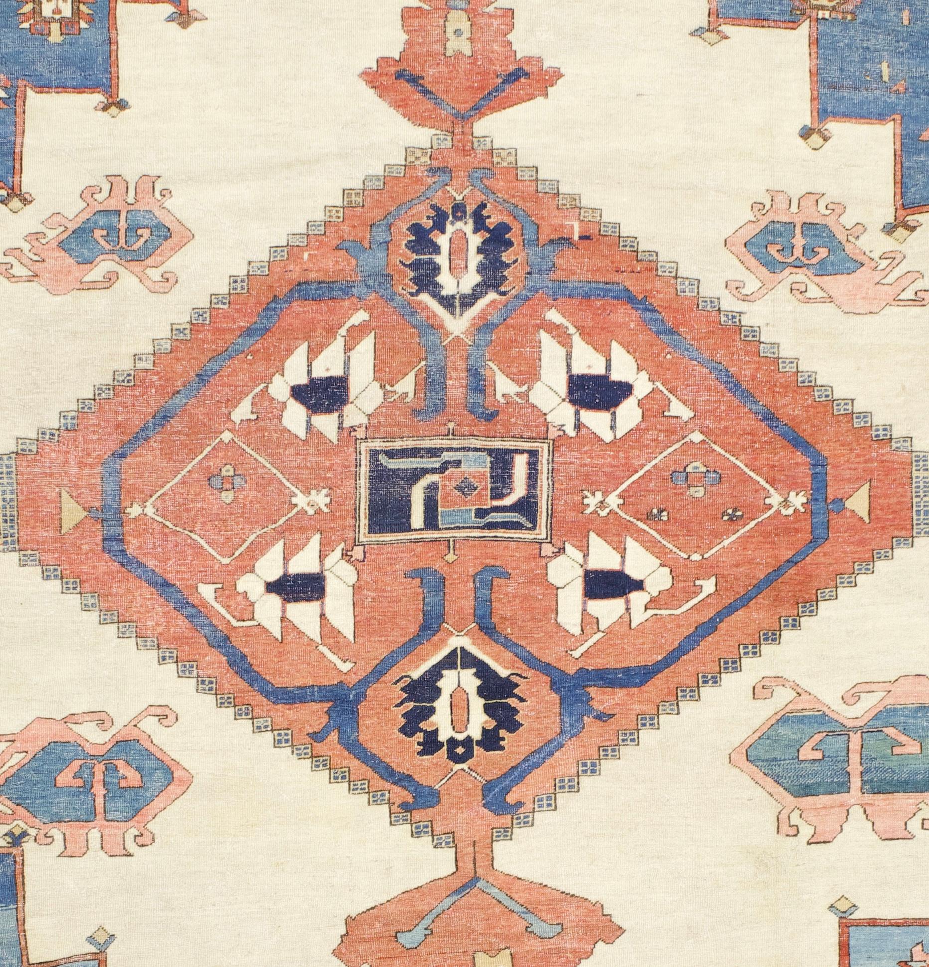 Antiker Bakhshayesh-Teppich 11'2 x 15'6 im Zustand „Gut“ im Angebot in New York, NY