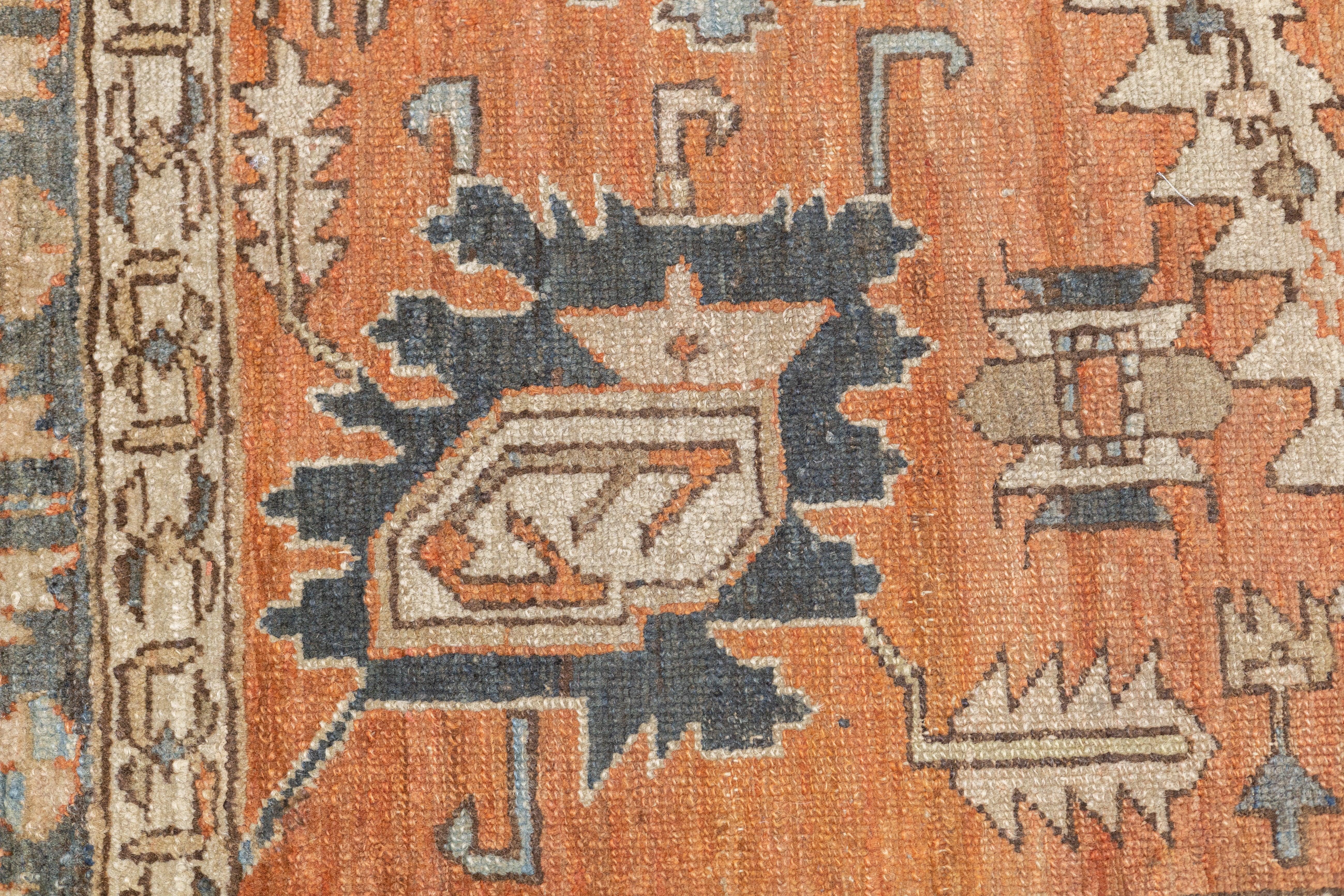 19th Century Antique Bakhshayesh Rug 5' x 6'4'' For Sale